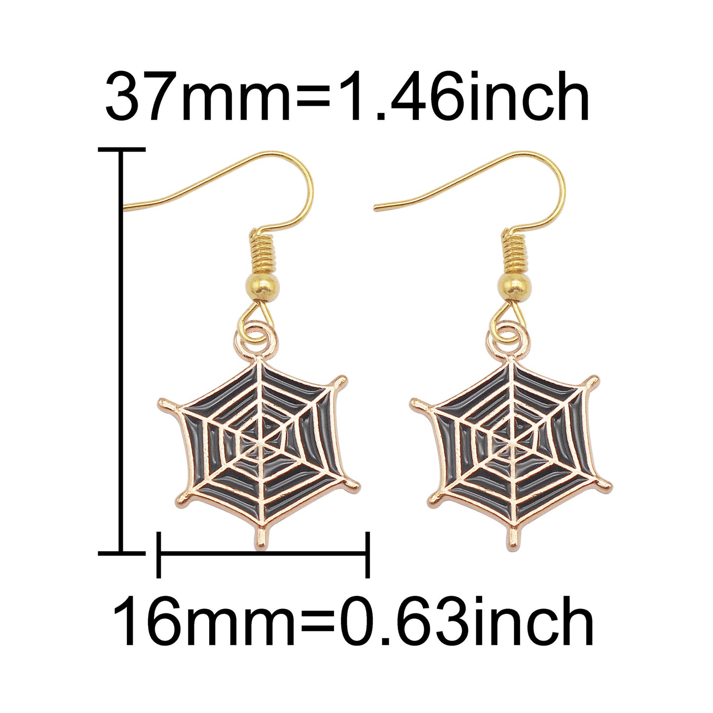 1 Pair Halloween Enamel Dangle Earrings Witch's Hat Eyeball Ghost Raven Designed, Alloy French Hook Earrings Hypoallergenic Women Ladies Earring Piercing Jewelry Festival Ear Decor