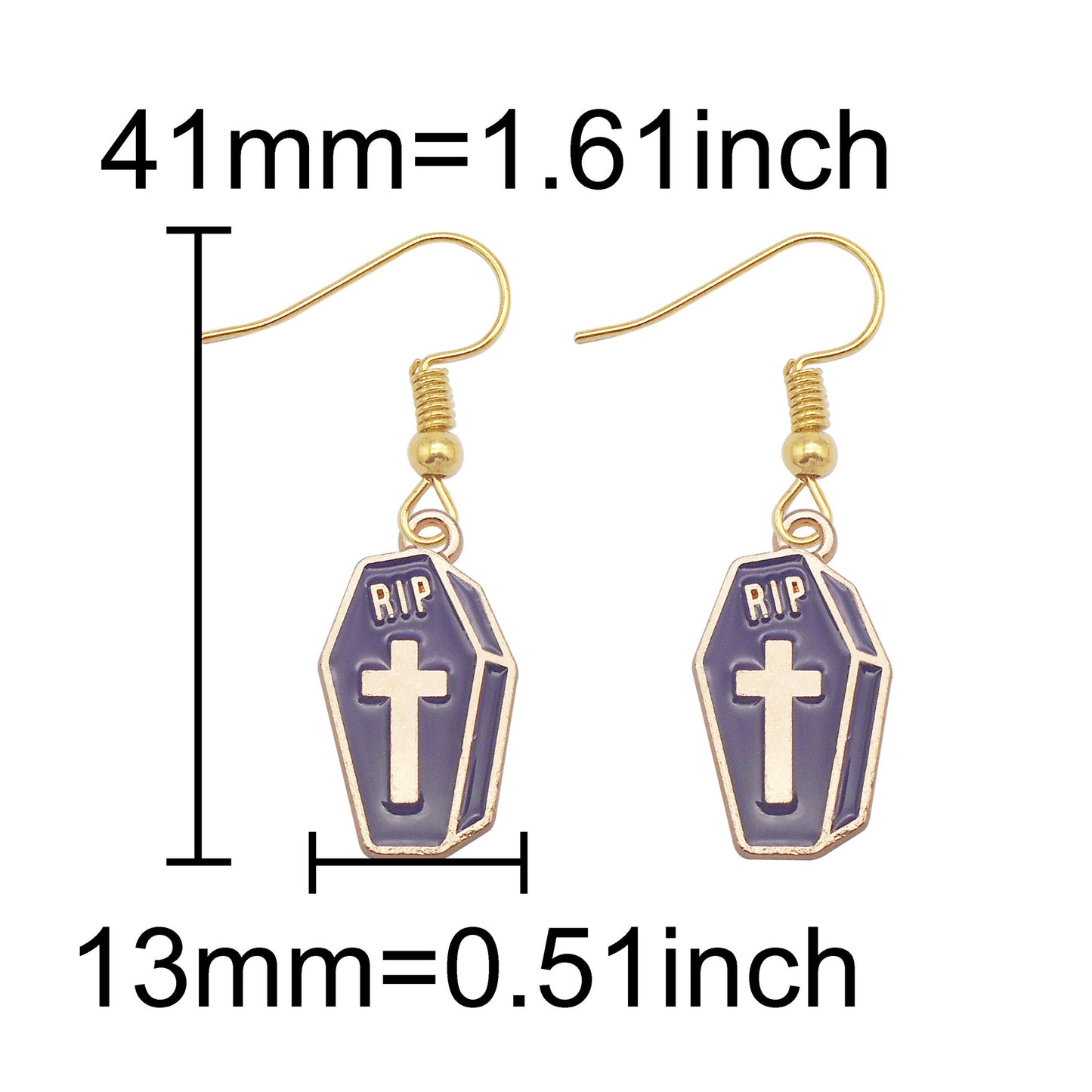 1 Pair Halloween Enamel Dangle Earrings Witch's Hat Eyeball Ghost Raven Designed, Alloy French Hook Earrings Hypoallergenic Women Ladies Earring Piercing Jewelry Festival Ear Decor