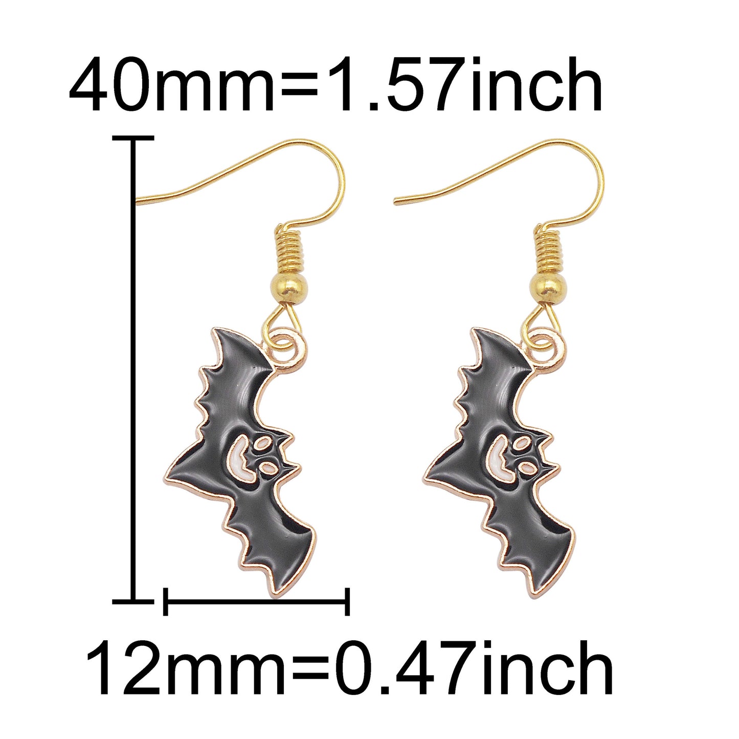 1 Pair Halloween Enamel Dangle Earrings Witch's Hat Eyeball Ghost Raven Designed, Alloy French Hook Earrings Hypoallergenic Women Ladies Earring Piercing Jewelry Festival Ear Decor