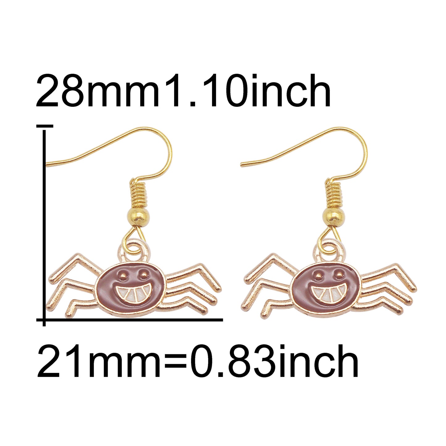 1 Pair Halloween Enamel Dangle Earrings Witch's Hat Eyeball Ghost Raven Designed, Alloy French Hook Earrings Hypoallergenic Women Ladies Earring Piercing Jewelry Festival Ear Decor