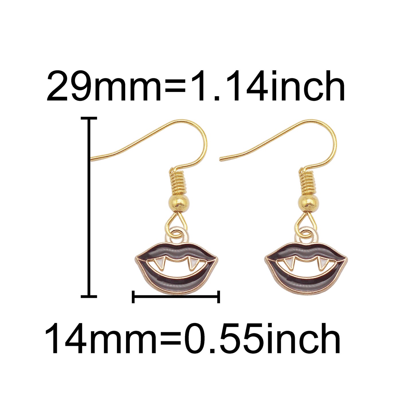 1 Pair Halloween Enamel Dangle Earrings Witch's Hat Eyeball Ghost Raven Designed, Alloy French Hook Earrings Hypoallergenic Women Ladies Earring Piercing Jewelry Festival Ear Decor