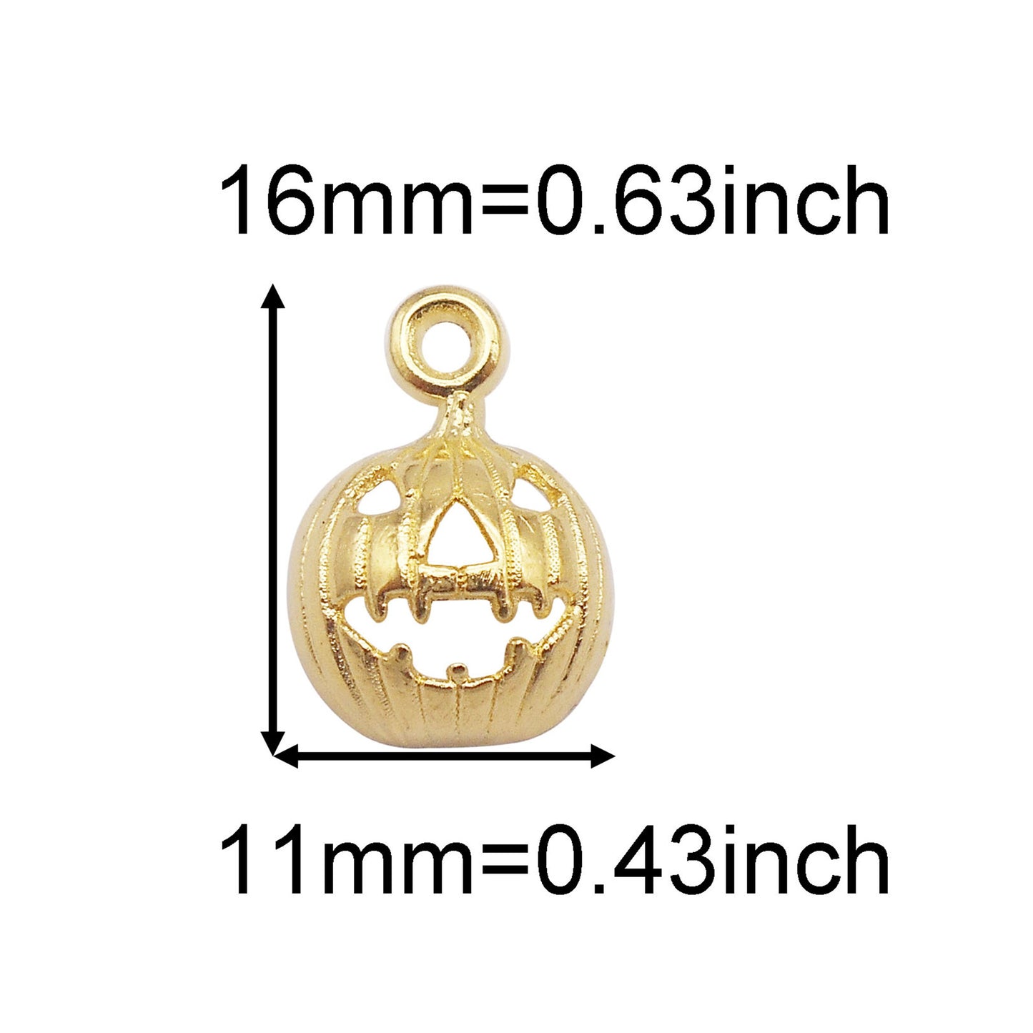 20PCS Quality Plated Golden Spider Bat Charms Metal Halloween Pumpkin Cobweb Pendant for Jewelry Making DIY Crafts Decor