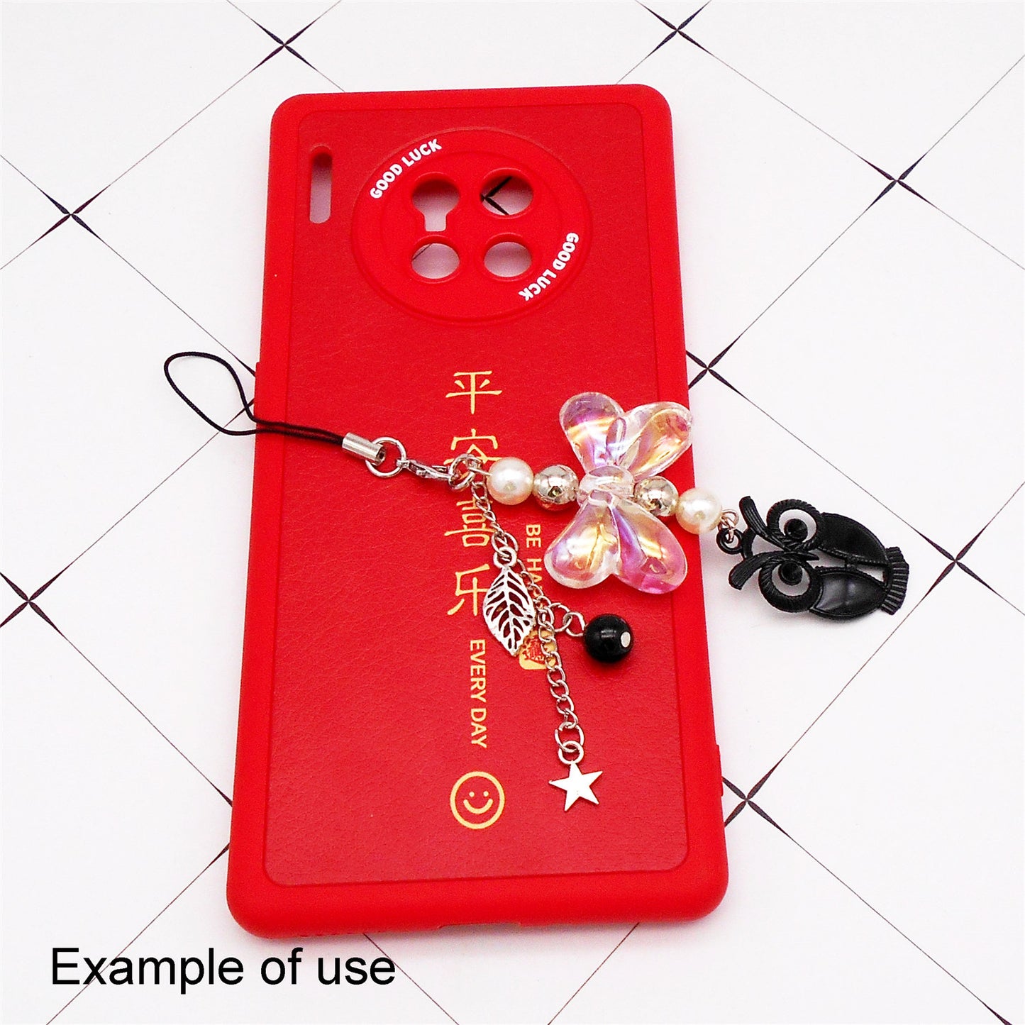 10Pcs 35.5x23mm Bowknot Shaped Beads Transparent Plastic Spacer Beads for DIY Jewelry Making Phone Chain Crafts Decor