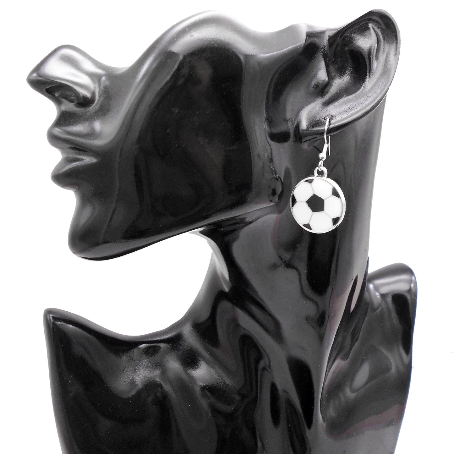 High Quality Hot Selling Jewelry Set - 1 set Football Pattern Earrings & Necklace Metal Enamel Charm Jewelry Festival Gifts