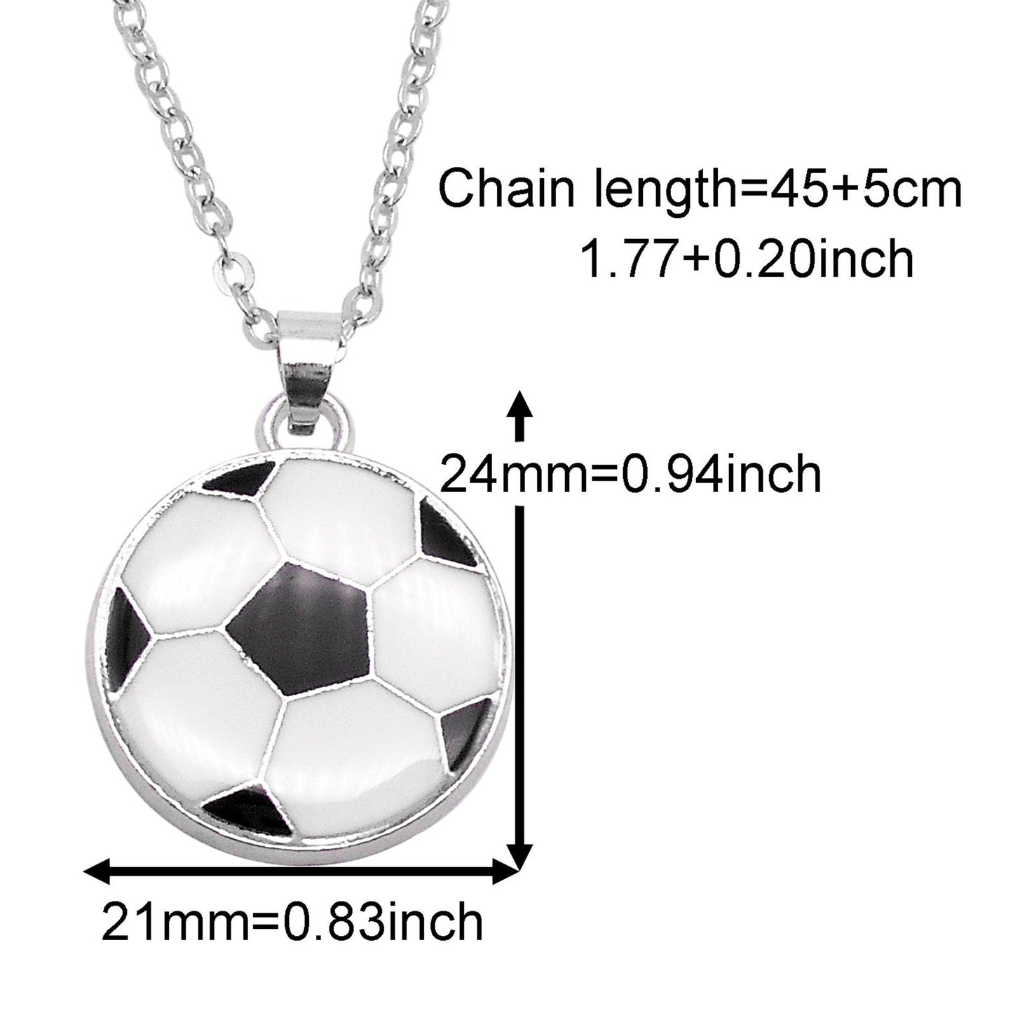 High Quality Hot Selling Jewelry Set - 1 set Football Pattern Earrings & Necklace Metal Enamel Charm Jewelry Festival Gifts