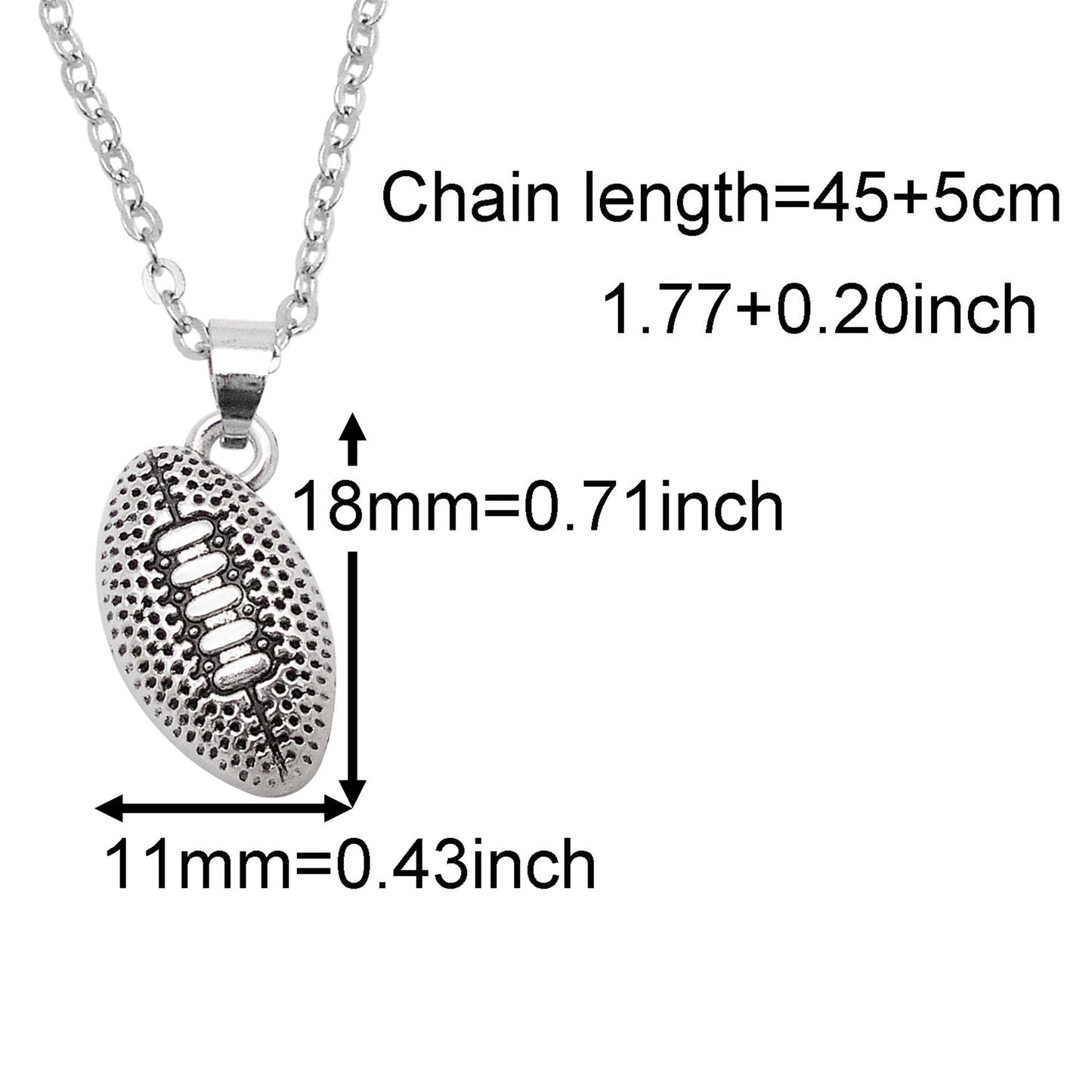 1 Piece Antique Silver Sport Ball Shaped Charm Earrings & Necklace, Metal Women Jewelry Set, Football Baseball Dangle Necklace Earrings Set Festival Gifts