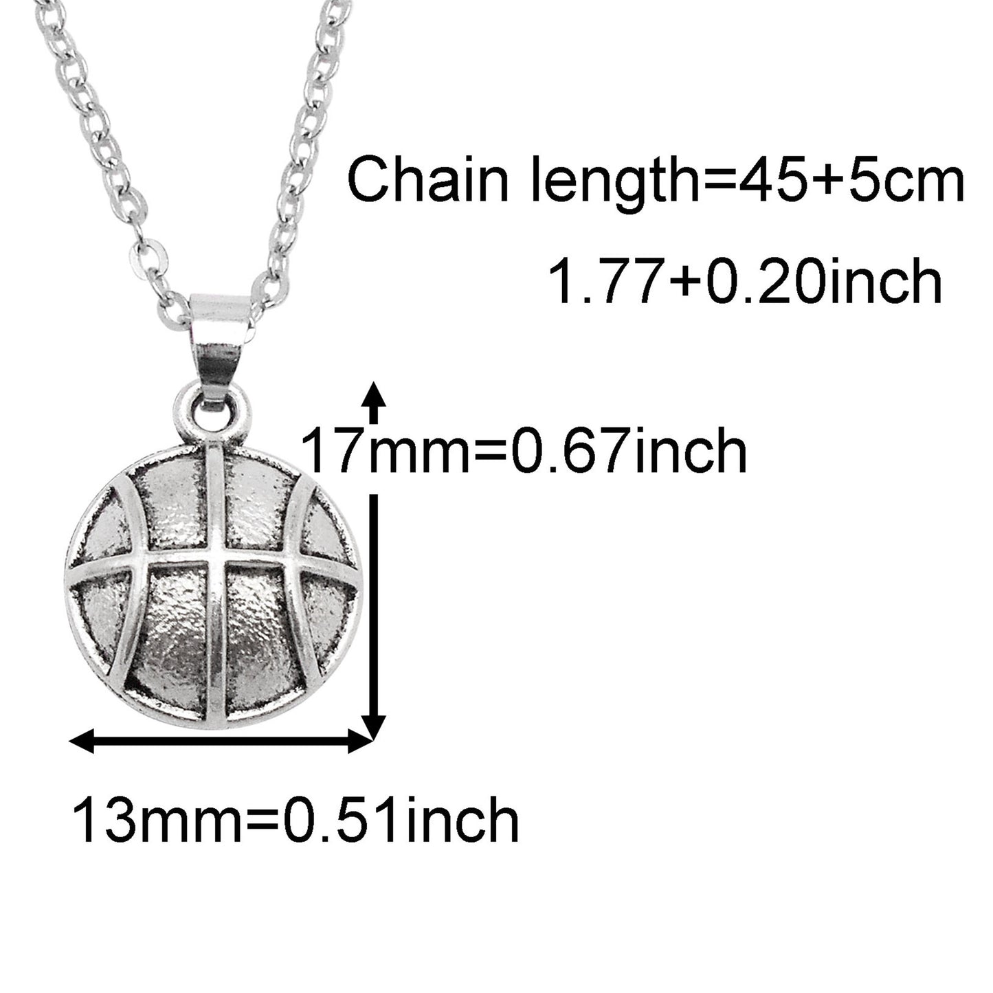 1 Piece Antique Silver Sport Ball Shaped Charm Earrings & Necklace, Metal Women Jewelry Set, Football Baseball Dangle Necklace Earrings Set Festival Gifts