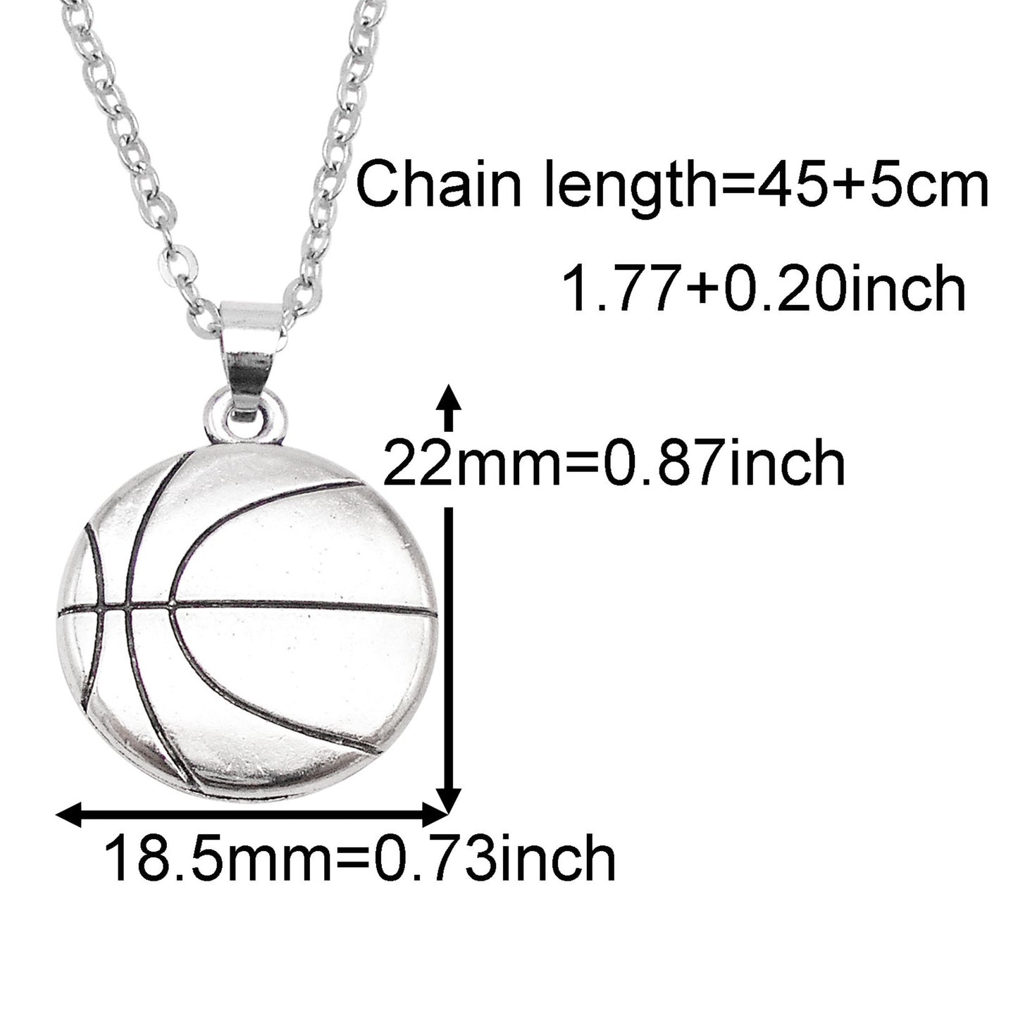 1 Piece Antique Silver Sport Ball Shaped Charm Earrings & Necklace, Metal Women Jewelry Set, Football Baseball Dangle Necklace Earrings Set Festival Gifts