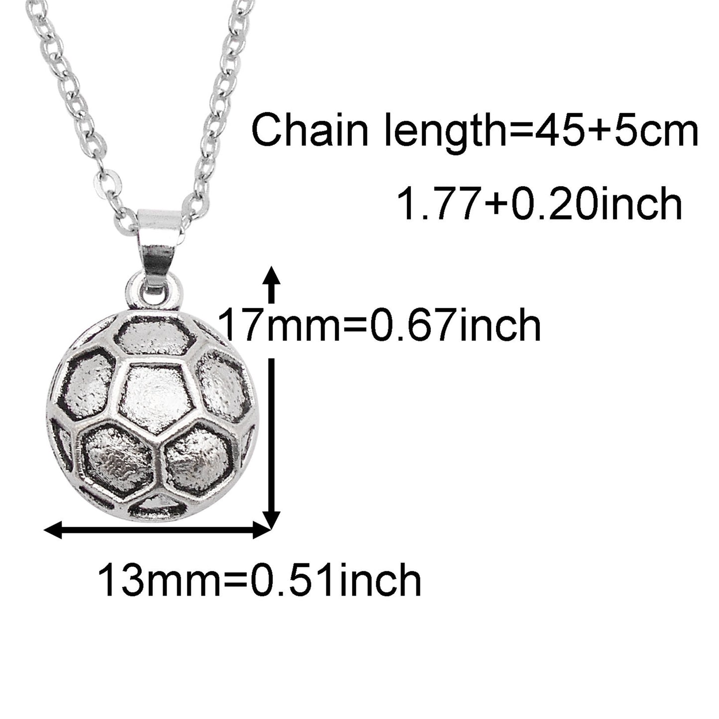 1 Piece Antique Silver Sport Ball Shaped Charm Earrings & Necklace, Metal Women Jewelry Set, Football Baseball Dangle Necklace Earrings Set Festival Gifts