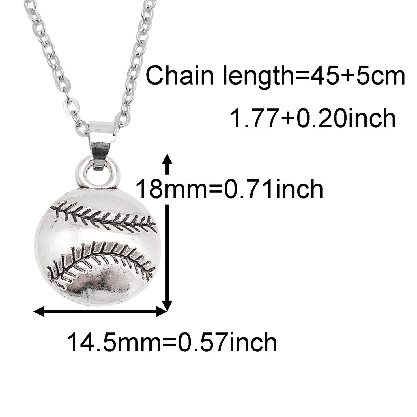 1 Piece Antique Silver Sport Ball Shaped Charm Earrings & Necklace, Metal Women Jewelry Set, Football Baseball Dangle Necklace Earrings Set Festival Gifts