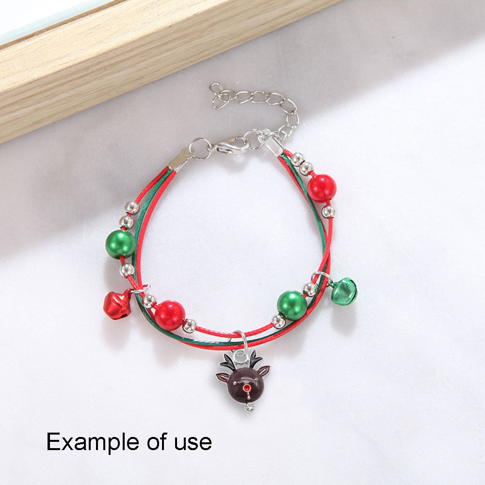 9Pcs Christmas Charms Pendants - Snowflake, Snowman, Bell, Elk - Metal Enamel DIY Jewelry Making Supplies for Necklace, Bracelet, Earrings, Crafts Decor