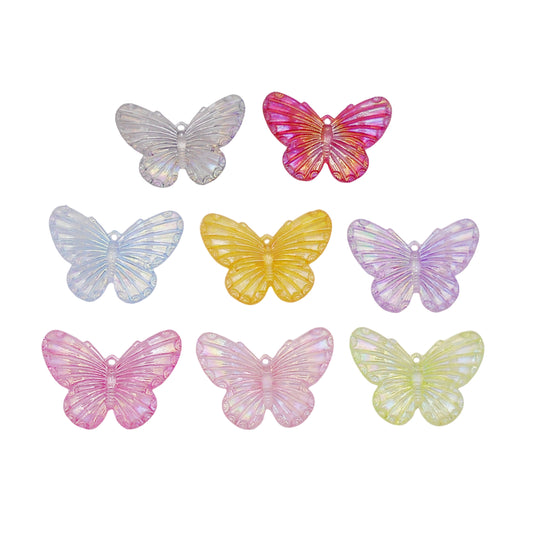 10pcs Butterfly Charms for Jewelry Making - Color Plated 41x30mm Insect Dangle for DIY Pendant Jewelry Crafts Phone Chain Decor