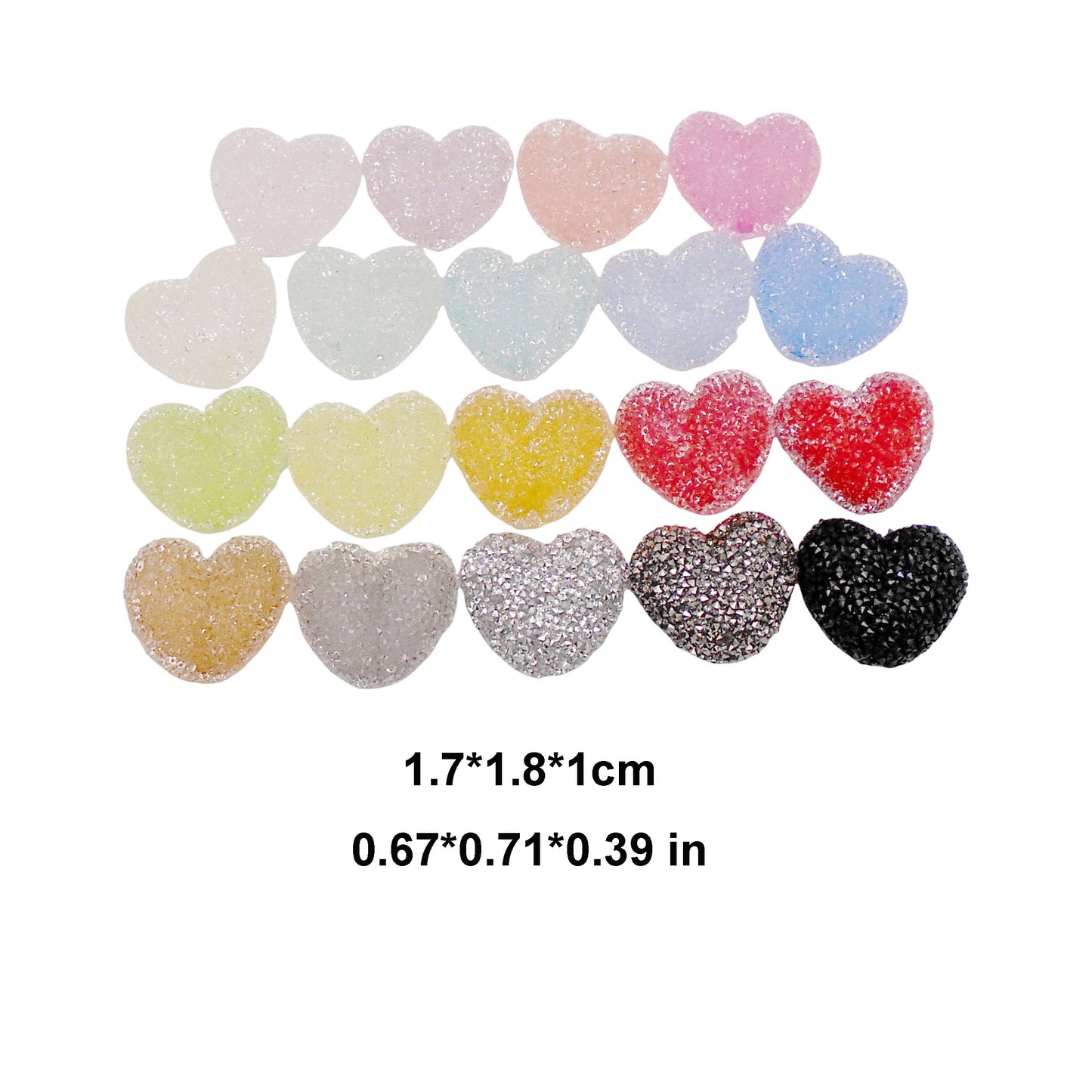 5Pcs Jelly Candy Heart Beads - Acrylic Spacer Beads for DIY Necklace Bracelet Making, Sweet Jewelry Craft Supplies