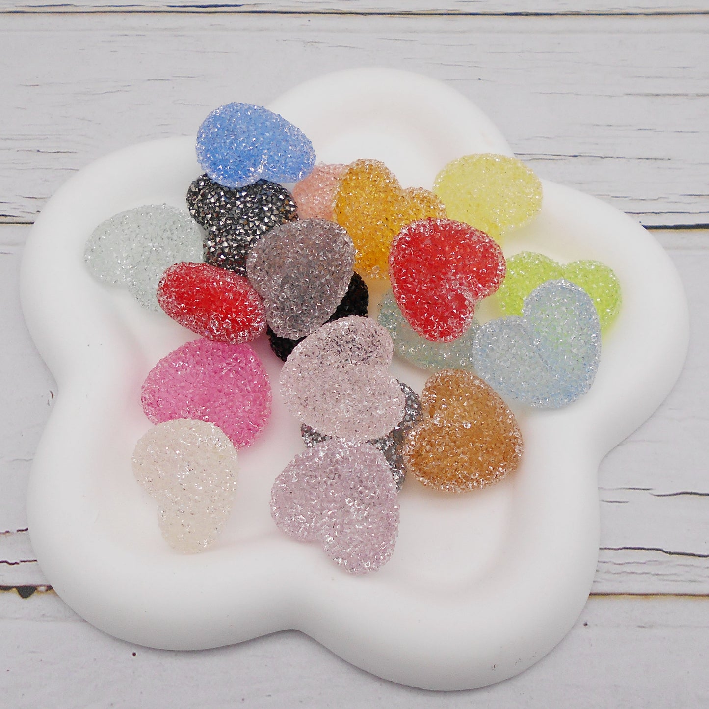 5Pcs Jelly Candy Heart Beads - Acrylic Spacer Beads for DIY Necklace Bracelet Making, Sweet Jewelry Craft Supplies