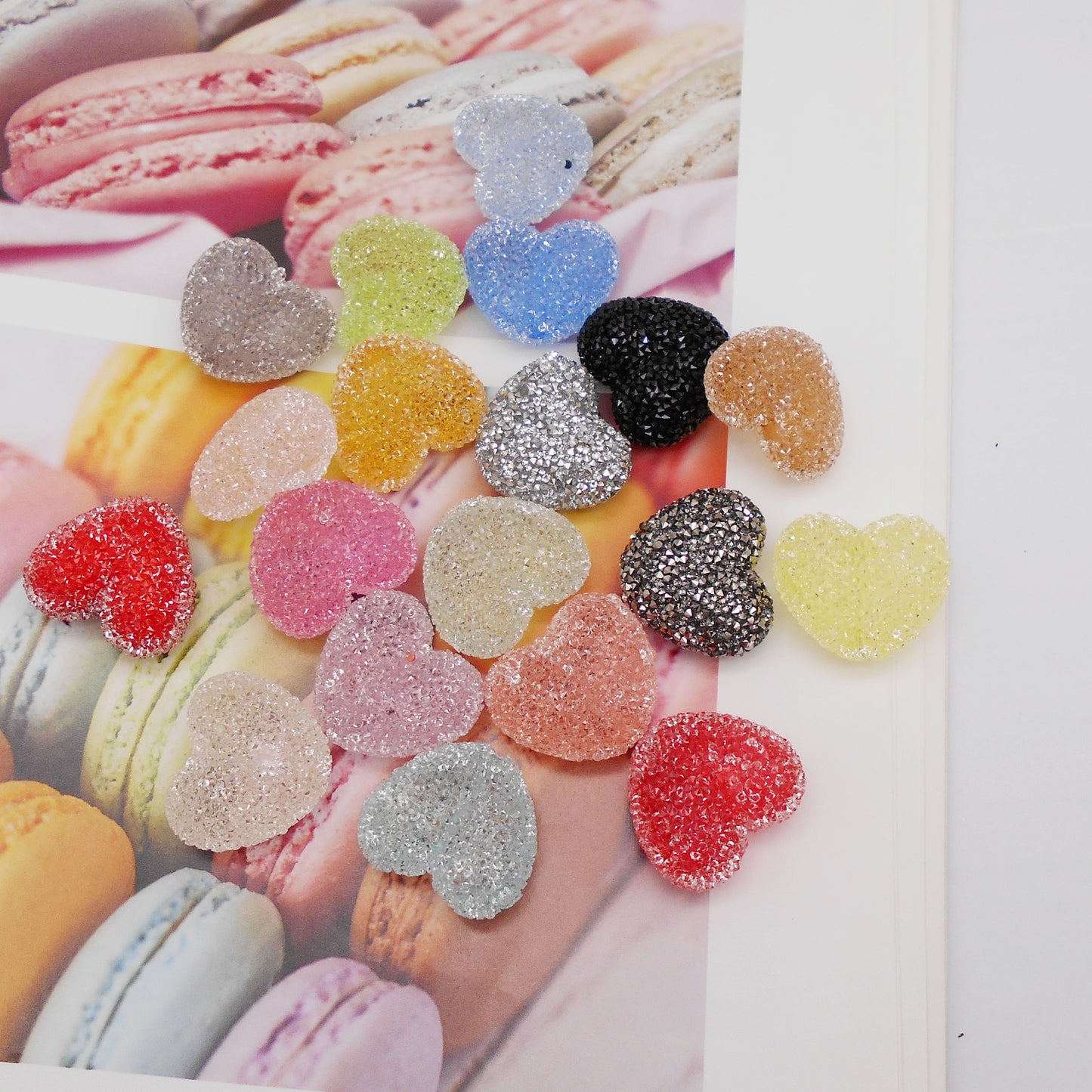 5Pcs Jelly Candy Heart Beads - Acrylic Spacer Beads for DIY Necklace Bracelet Making, Sweet Jewelry Craft Supplies