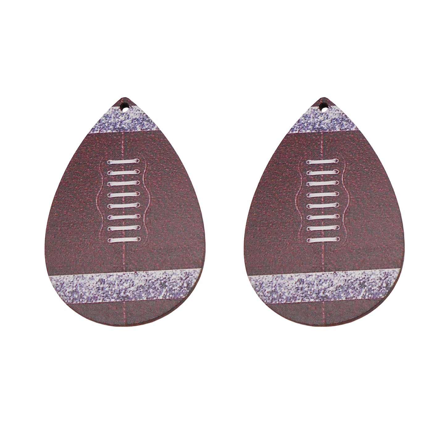 10PCS Wooden American Football Charms - Flat Back DIY Pendants for Jewelry Making (Necklace, Earrings, Bracelet) - Craft Supplies & Decor