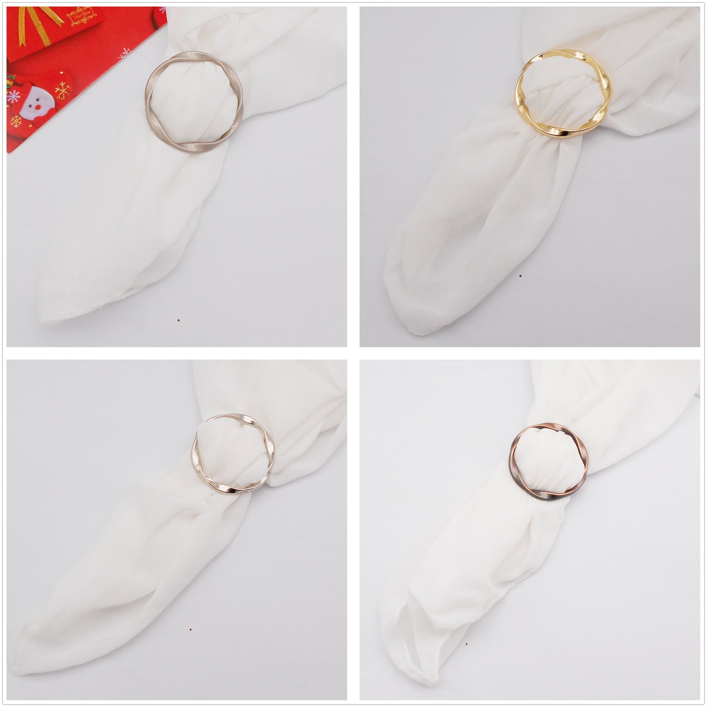 7Pcs Metal Alloy Dress Scarf Clip Buckle Scarf Ring Shawl Hem Weight Clip Silk Scarf Clasp Clips T-Shirt Brooch for Clothing Accessory