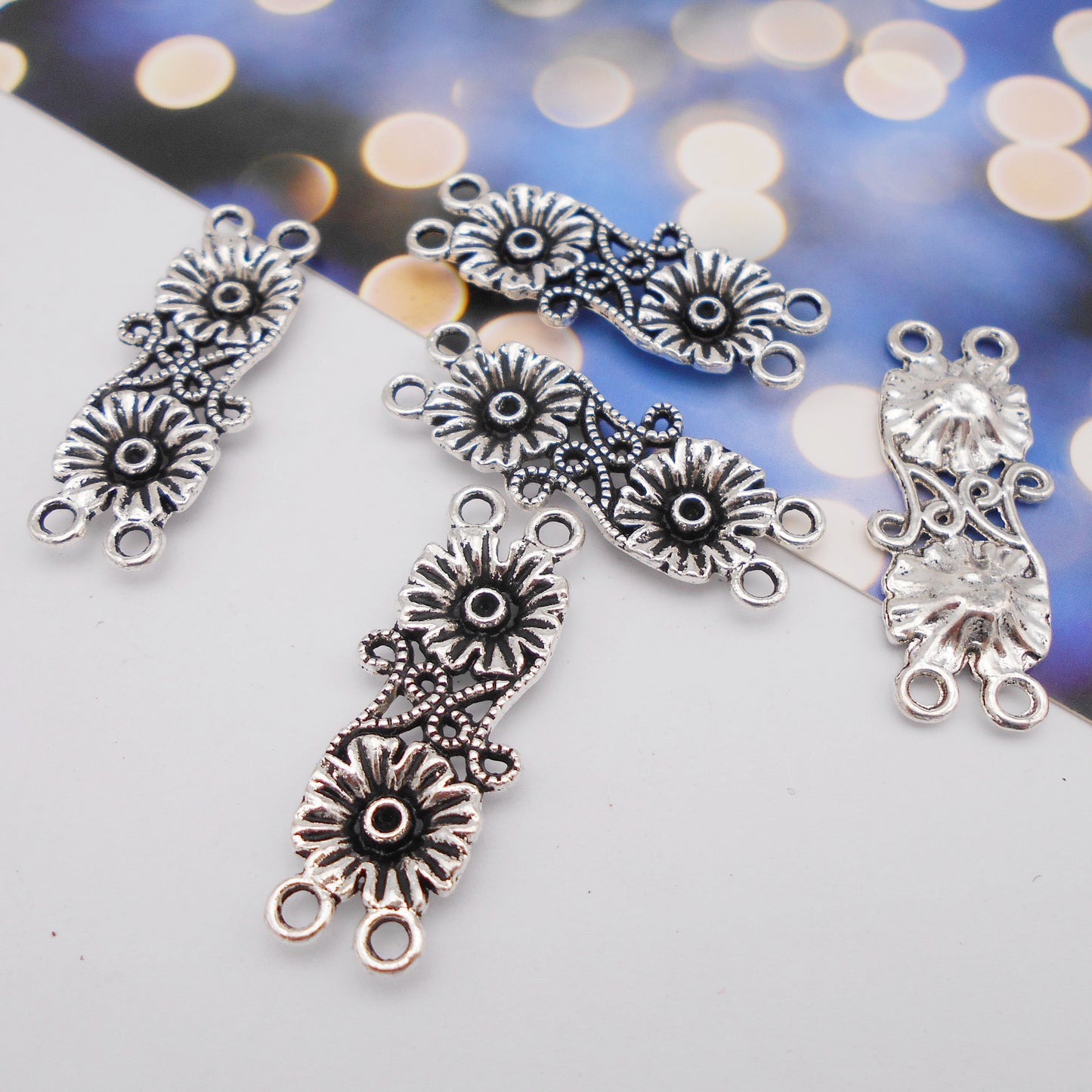 Antique Silver Color Alloy Chinese Knot Celtic Knot Link Pendant 30pcs/pack