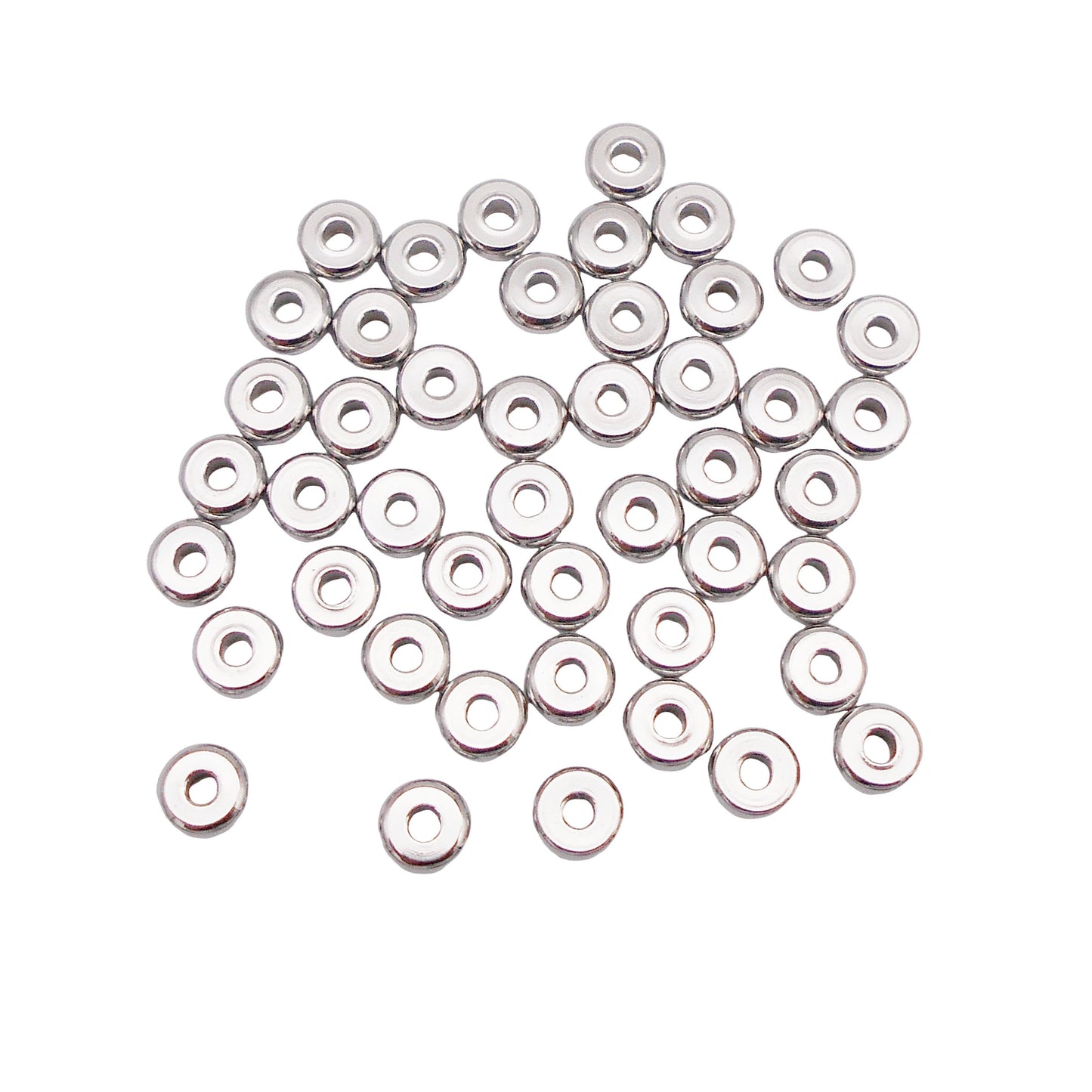 White k color stainless steel spacer beads 300pcs/pack for Jewelry Making Necklace Earrings Bracelet DIY