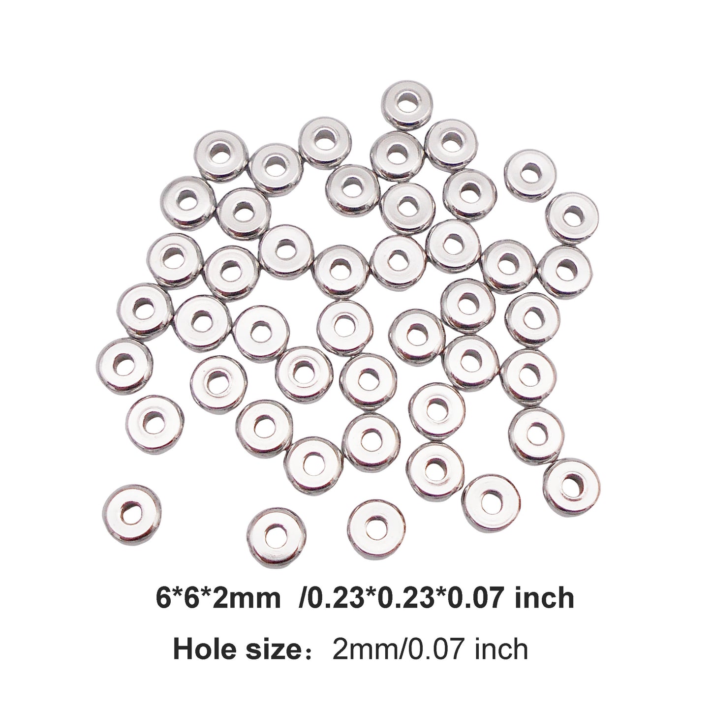 White k color stainless steel spacer beads 300pcs/pack for Jewelry Making Necklace Earrings Bracelet DIY