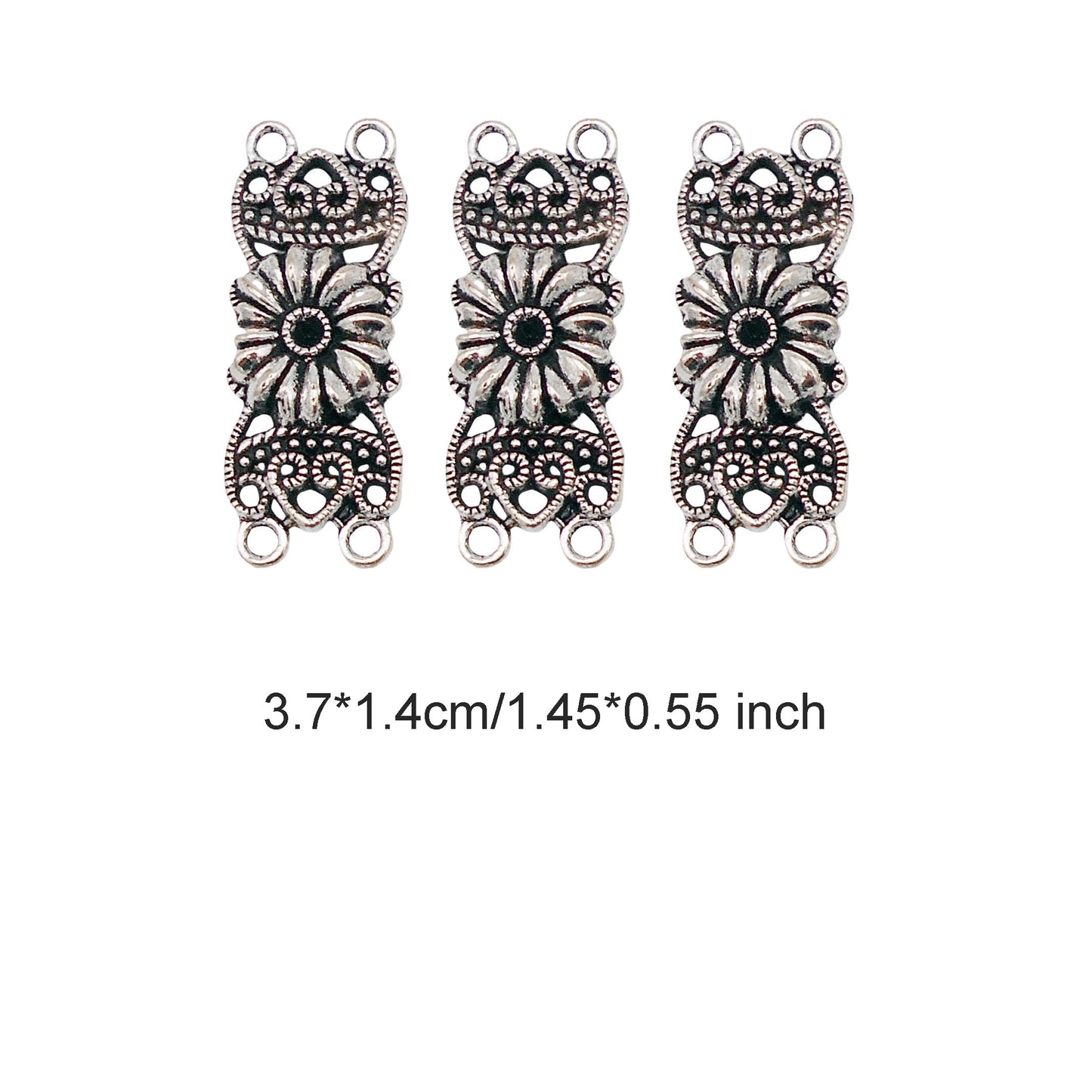 10PCS 31x17mm Retro Silver Chinese Knot Charms Alloy Material Celtic Knot Jewelry Connectors for Necklace Bracelet Making Accessories DIY Crafts Decor