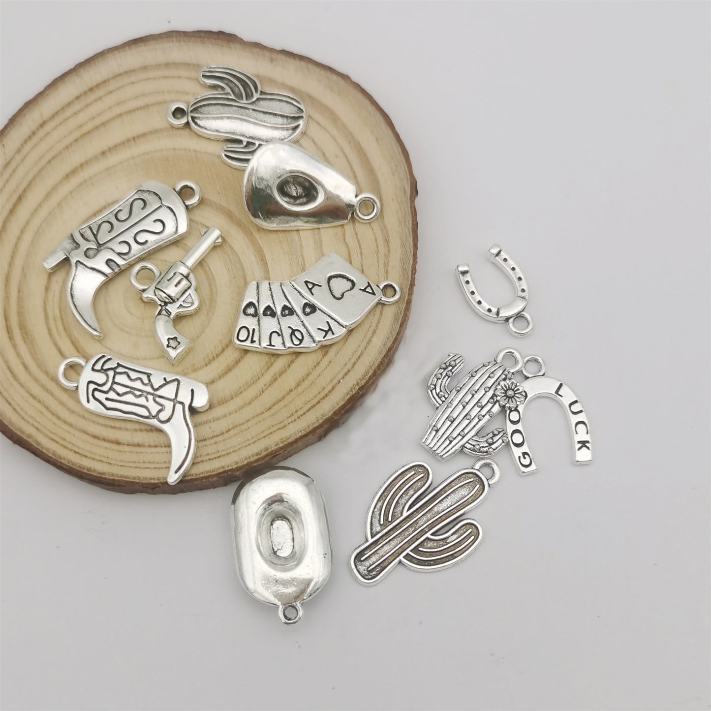 100 Grams Alloy Western Cowboy Cowgirl Charms Antique Silver Gold Color Boot Hat Pendants for Necklace Earrings Bracelet Jewelry Making Women Gifts Craft DIY Findings