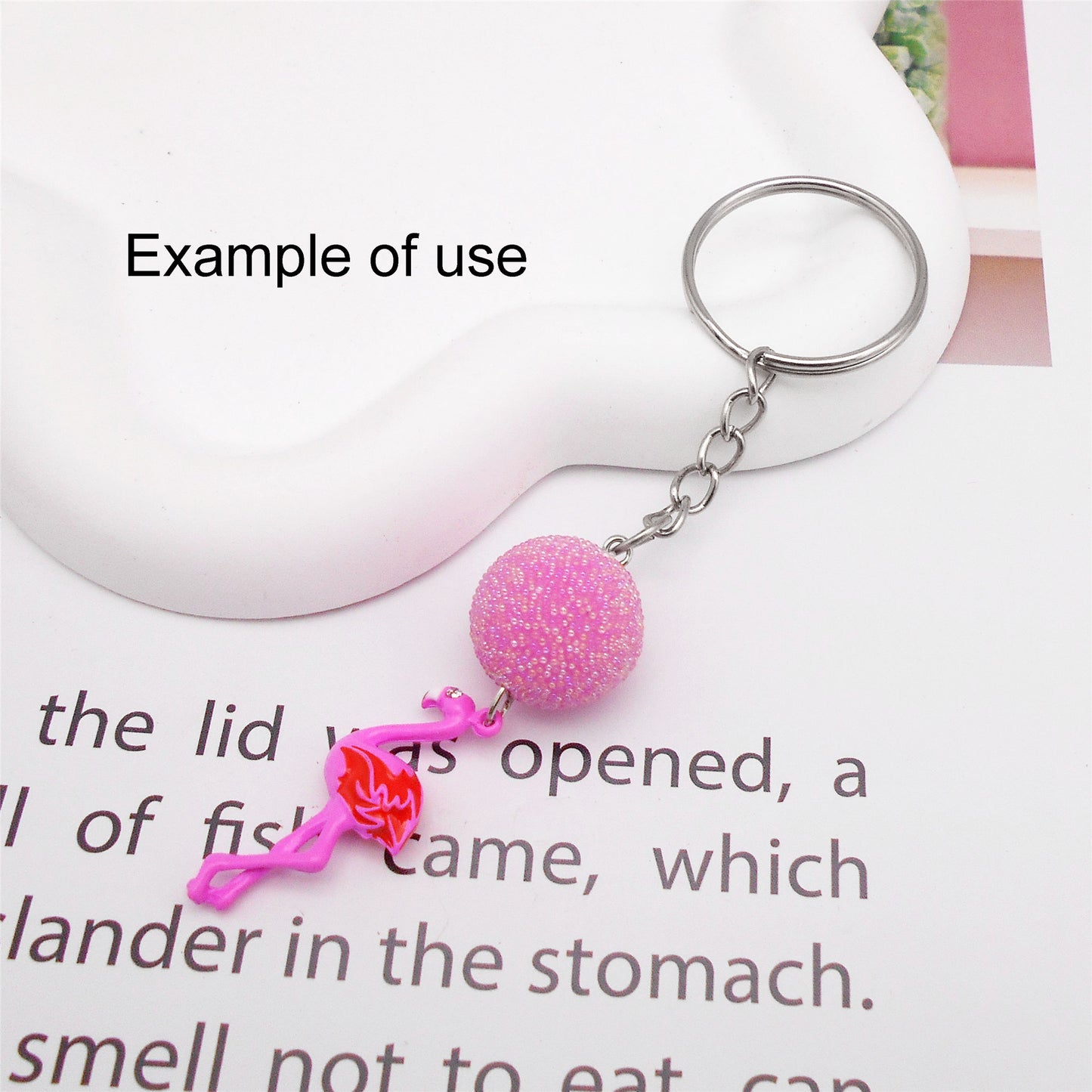 6Pcs Random 17mm Macaron-Colored Round Ball Beads 2mm Hole Acrylic Spacer Loose Beads for DIY Necklace Bracelet Accessories Keychain Dangle Making Crafts Supplies