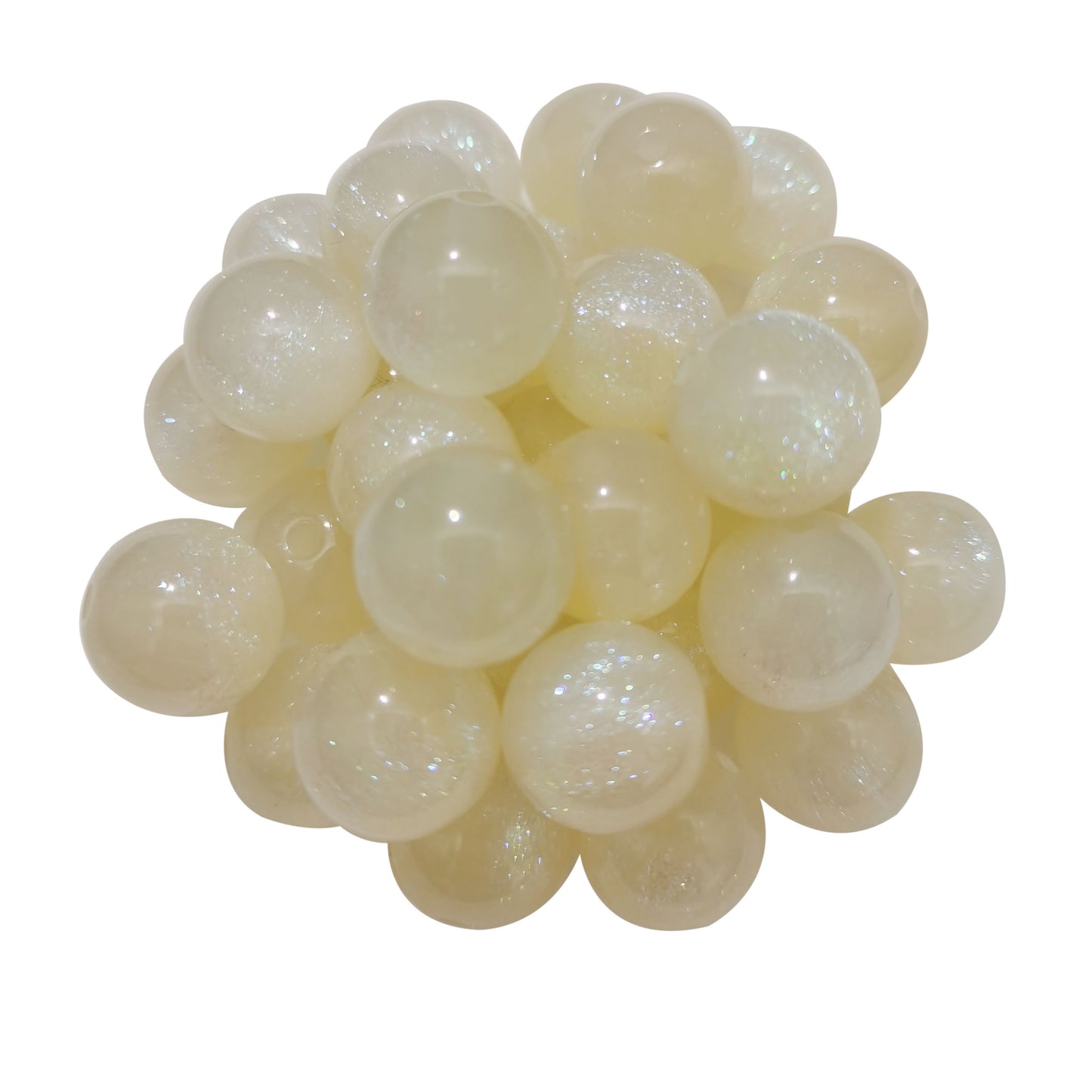 100 PCS Glitter Resin Beads Round Loose Spacer Beads for Bracelet Necklace Earrings Jewelry Making DIY Crafts 8/10/12MM