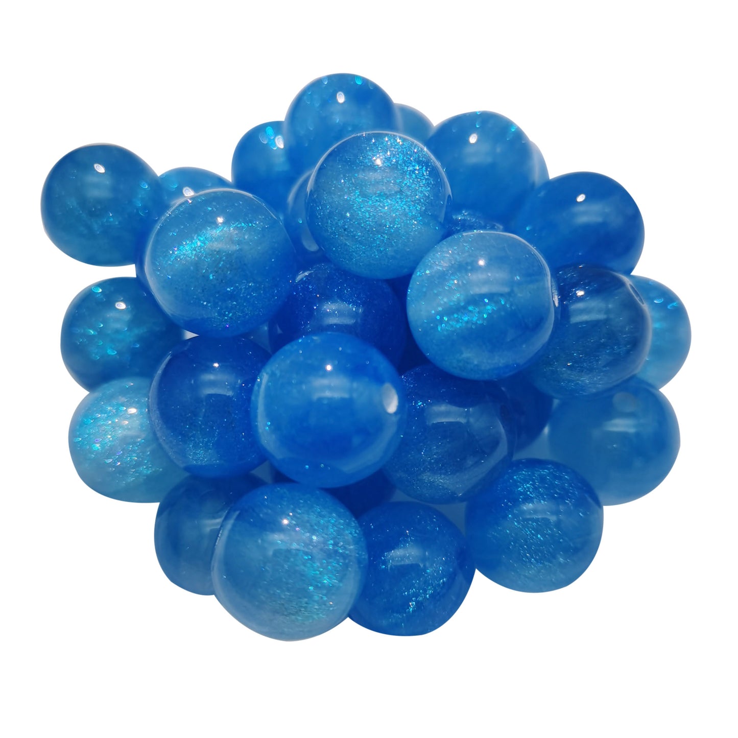 100 PCS Glitter Resin Beads Round Loose Spacer Beads for Bracelet Necklace Earrings Jewelry Making DIY Crafts 8/10/12MM