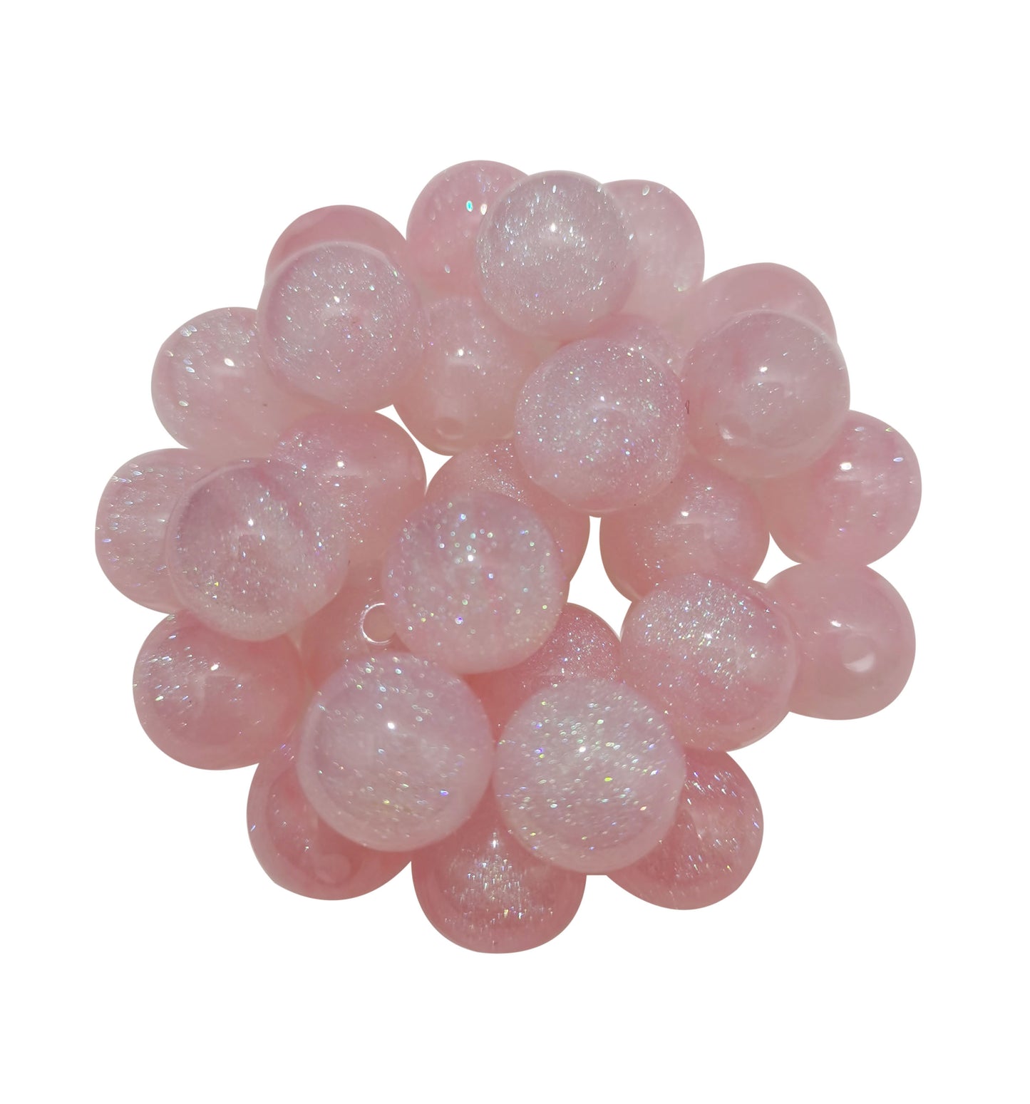 100 PCS Glitter Resin Beads Round Loose Spacer Beads for Bracelet Necklace Earrings Jewelry Making DIY Crafts 8/10/12MM