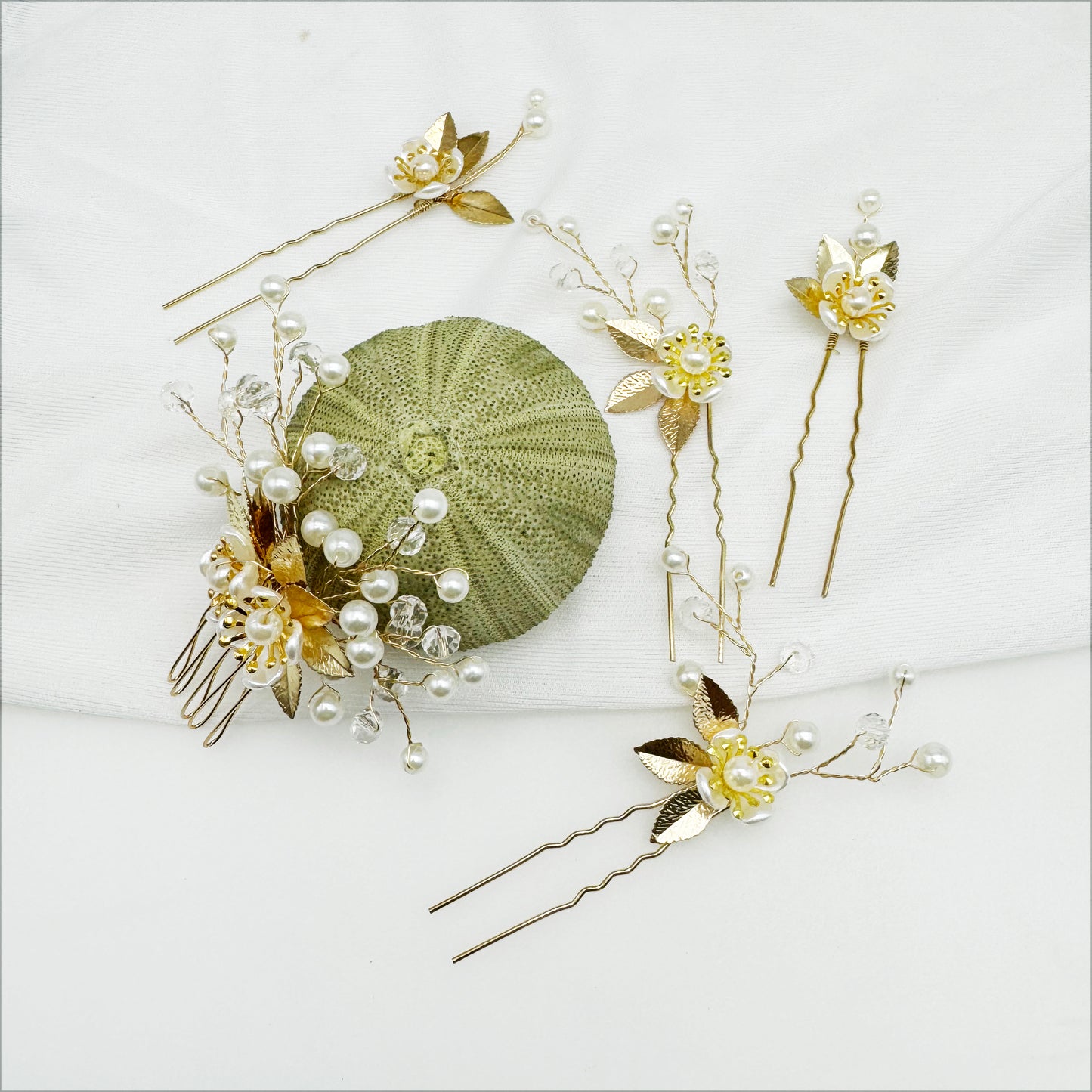 5 PCS Wedding Bridal Hair Pins Set Pearl Hair Clips Vintage Flower Hair Headpiece Jewelry for Bridesmaids Brides Girls Hair Accessories