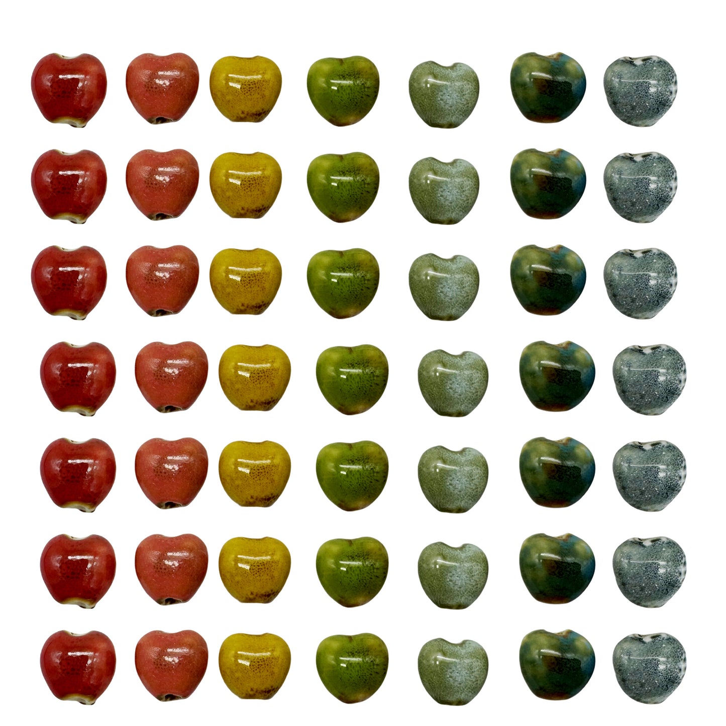 50pcs Mixed Heart Ceramic Beads Spacer Loose Beads for Jewelry Necklace Bracelet Earring Making DIY Craft (Copy)