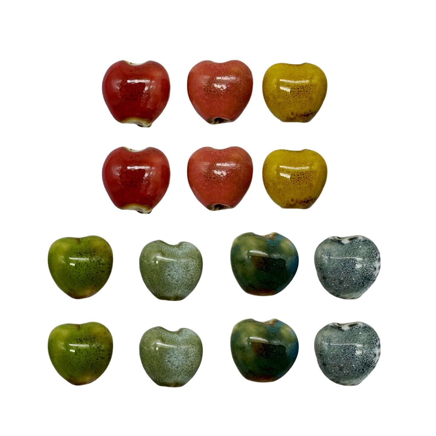 50pcs Mixed Heart Ceramic Beads Spacer Loose Beads for Jewelry Necklace Bracelet Earring Making DIY Craft (Copy)