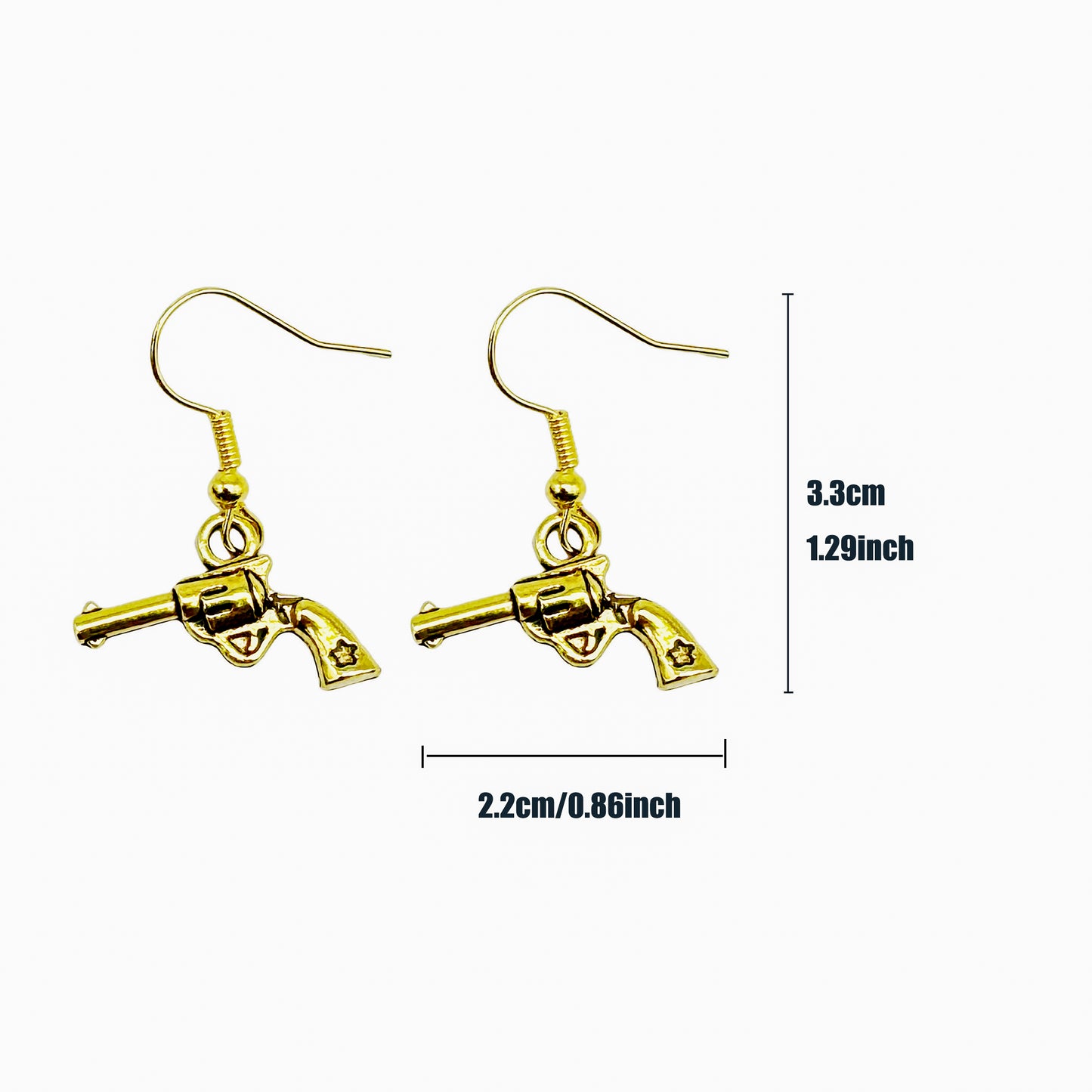 1/9 Pairs Western Cowboy Drop Earrings Antique Gold Color Bulk Alloy Boot Gun Hat Eagles Dangle Earrings for Women Cowgirl Gifts