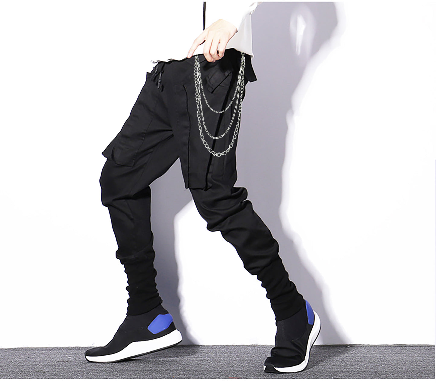 1 Piece Steampunk Style Pants Chain Rock Hip-pop Denim Jeans Chain Iron Alloy Trouser Chain Youth Rockers Personality Decoration