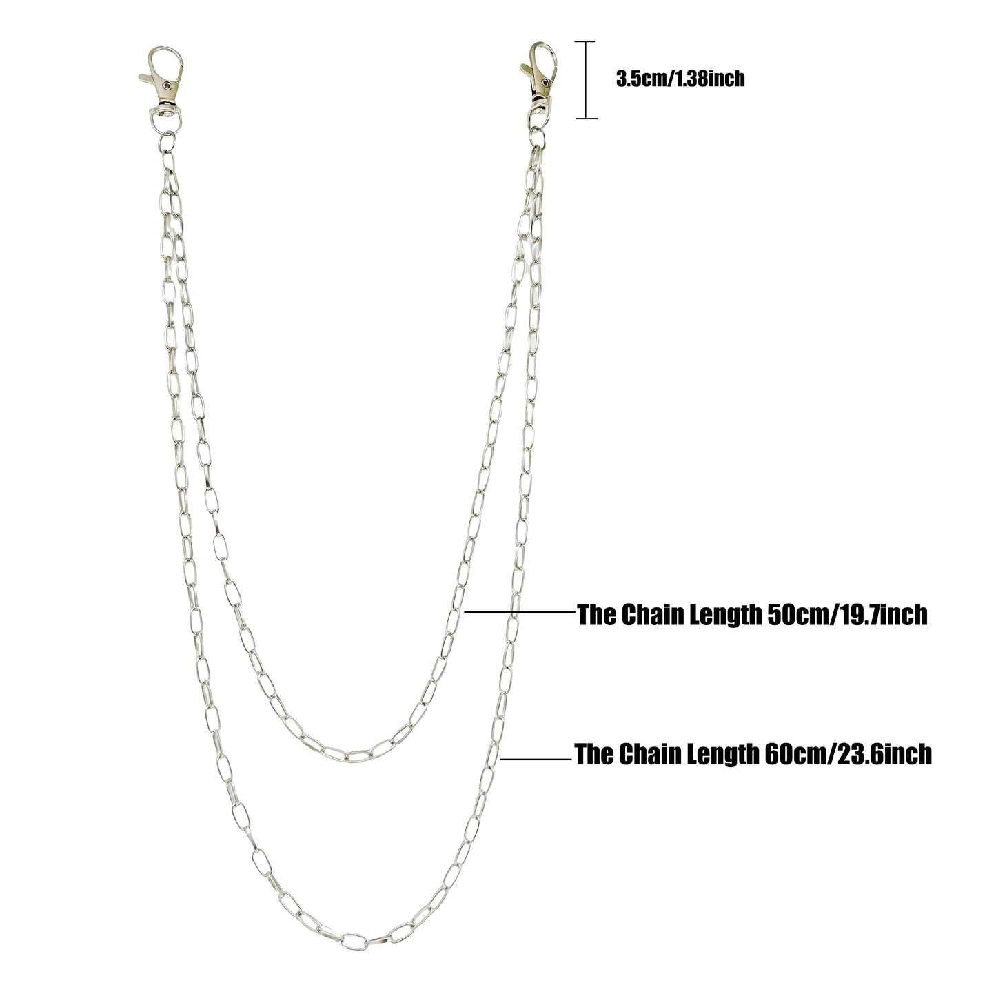 1 Piece Steampunk Style Pants Chain Rock Hip-pop Denim Jeans Chain Iron Alloy Trouser Chain Youth Rockers Personality Decoration
