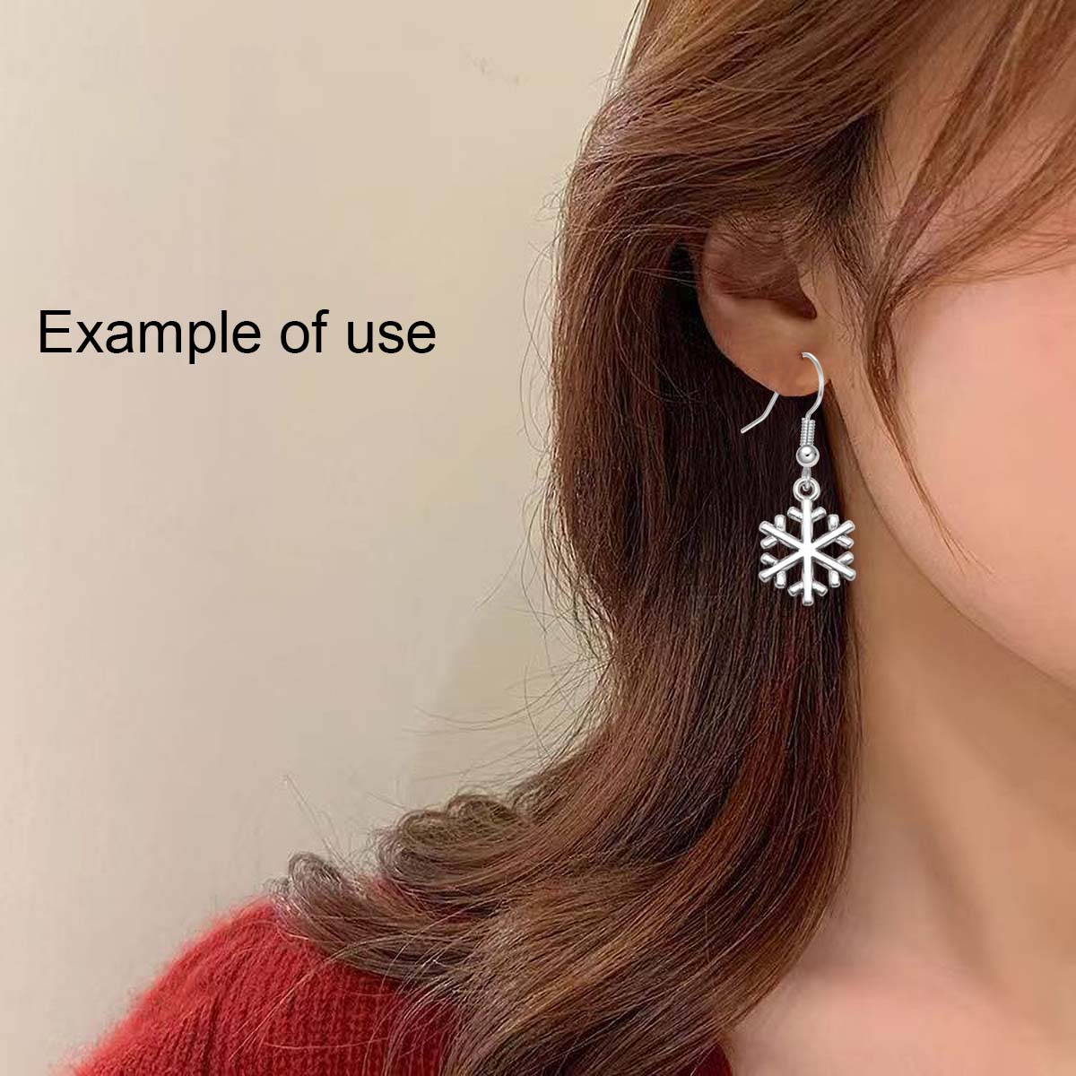 1 Pair Retro Silver Christmas Style Hook Earrings Alloy Elk Snowflake Christmas Tree Dangle Earrings Birthday&Festival Gifts Women Ladies Hypoallergenic Ear Jewelry for Daily Use
