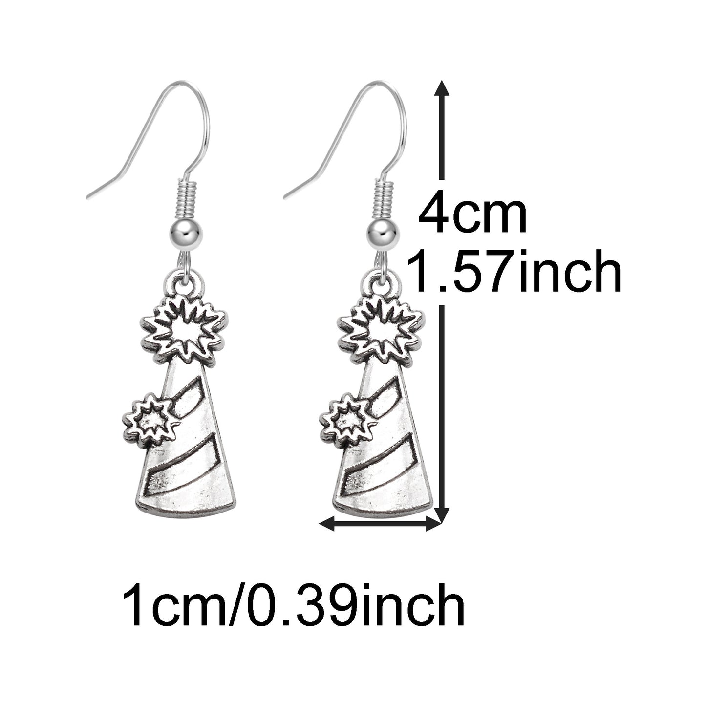 1 Pair Retro Silver Christmas Style Hook Earrings Alloy Elk Snowflake Christmas Tree Dangle Earrings Birthday&Festival Gifts Women Ladies Hypoallergenic Ear Jewelry for Daily Use