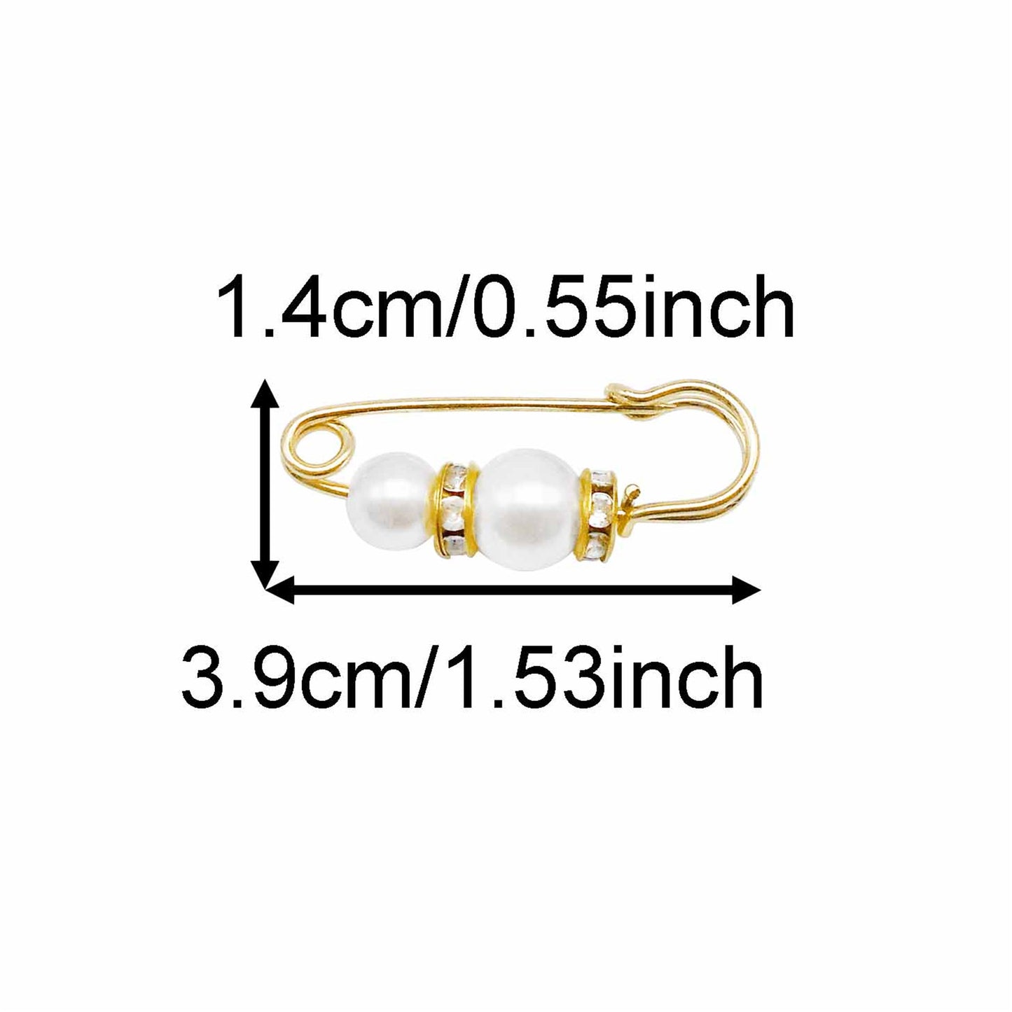 6PCS Fashion Shoe Charms Sock Charms, Gold Waistband  Clips with Imitation Pearl, Waist Reduction Pins, Anti-Exposure Brooch for Women, Buckle Pins for Daily Decor & Fixing Clothing