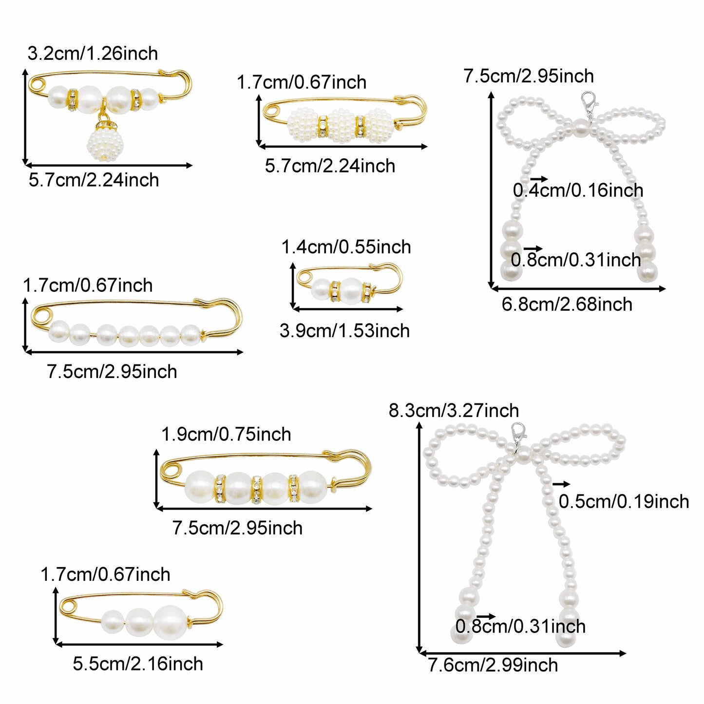 16PCS Mixed Shoe & Sock Charm Set - Plastic Pearl Bowknot with Lobster Clasp, Gold Buckle Pins with Imitation Pearl - Footwear Decoration Jewelry Making Accessories