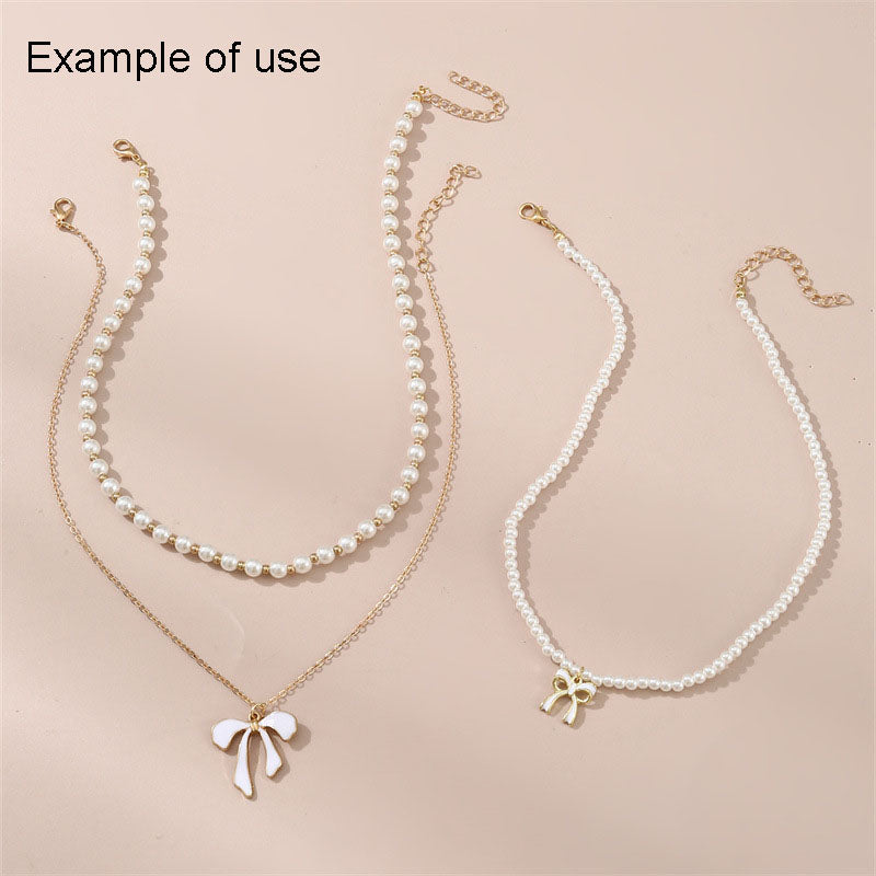 8PCS Quality Plated Black & White Alloy Bowknot Charms Enamel Bow Pendants for Jewelry Necklace Bracelet Earring Making Accessories Keychain Keyring Decor DIY Crafts Supplies