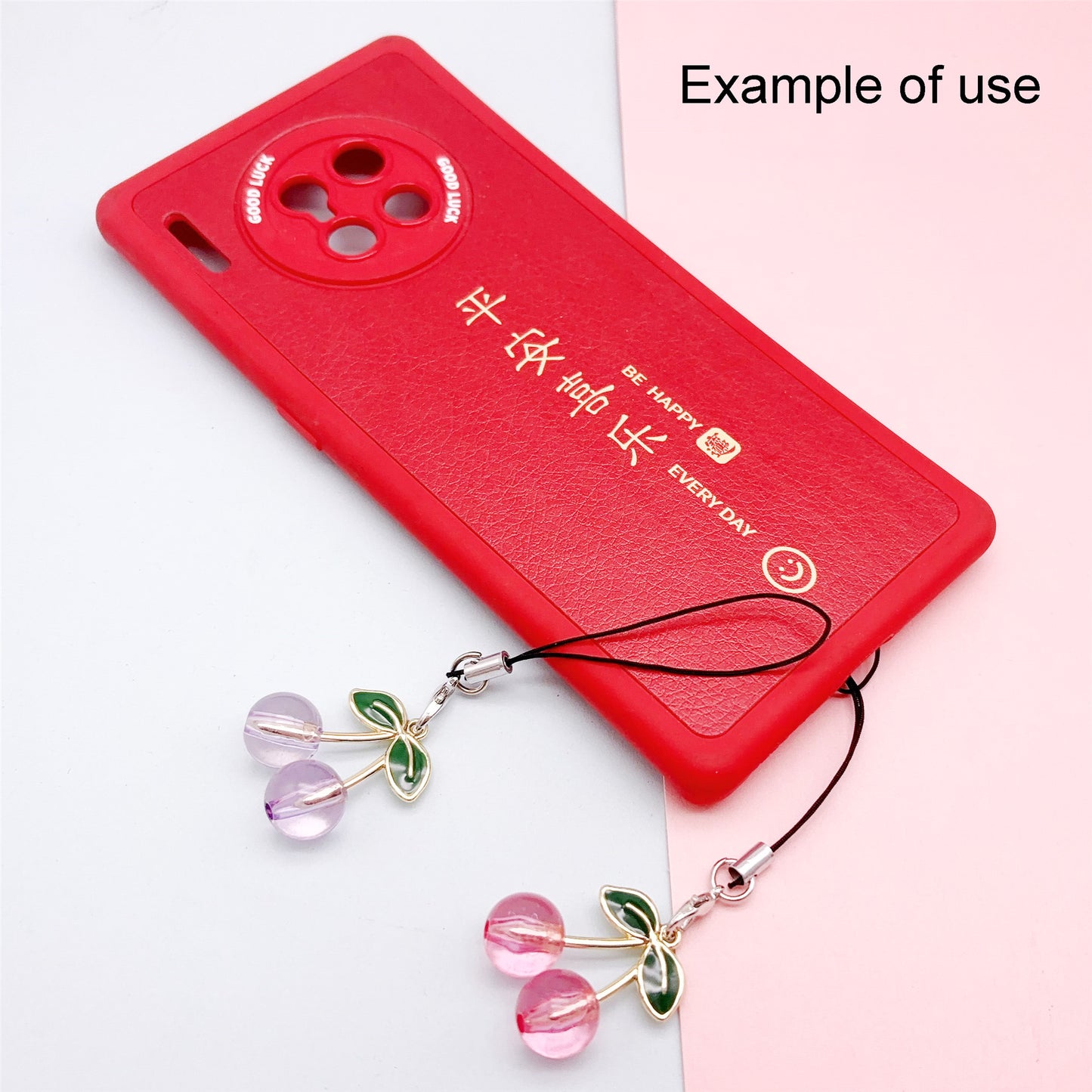 4Pcs 28x14mm Acrylic Cherry Charms with Enamel Alloy Leaf Fruit Pendants for Jewelry Decoration Keychain Dangle Making Crafts Decor