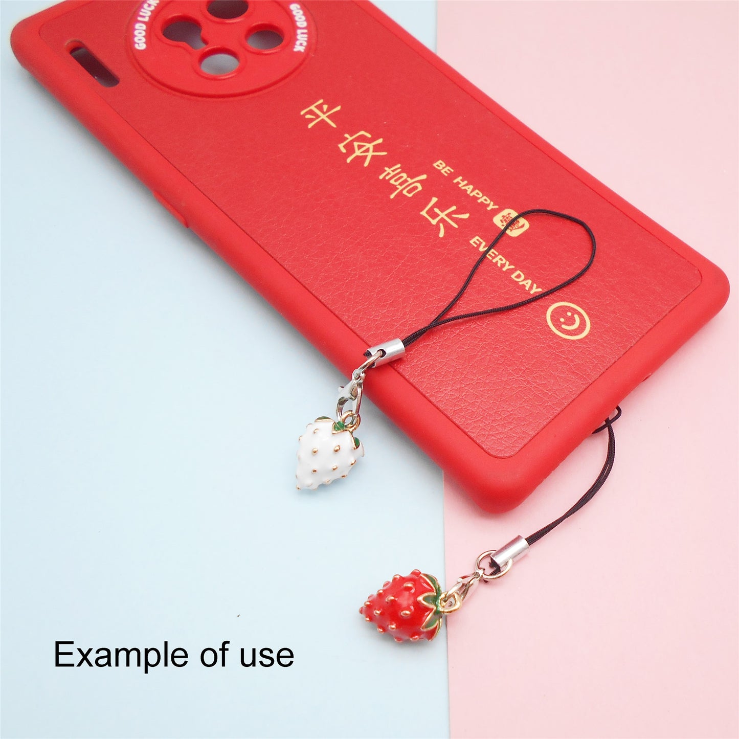 2pcs 14*17mm Quality Plated Red&White Strawberry Charms Alloy 3D Fruit Pendants for Jewelry Making DIY Crafts Supplies Keychains Decor