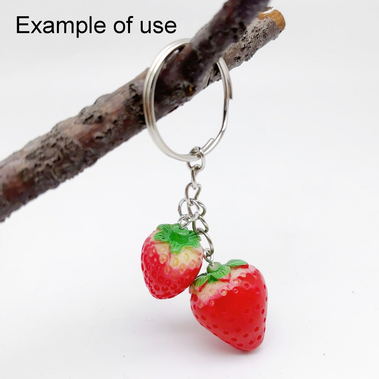 1 Piece Acrylic 3D Strawberry Charms Red Fruit Pendants for DIY Crafts Jewelry Making Accessories Keyring Keychain Decor