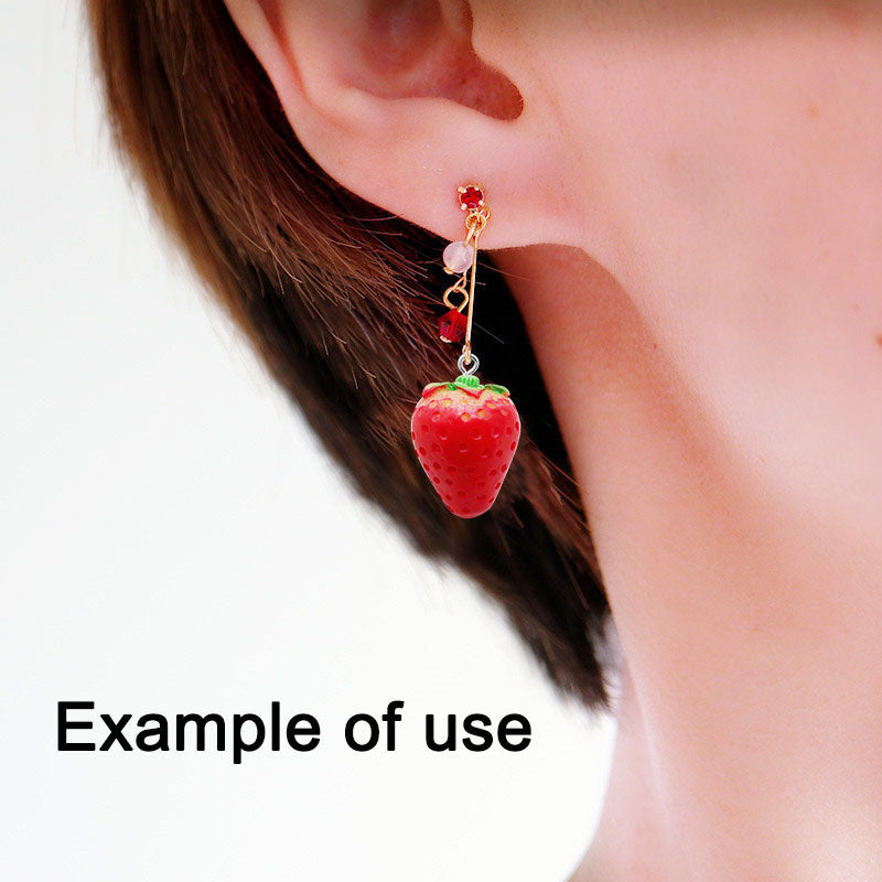 1 Piece Acrylic 3D Strawberry Charms Red Fruit Pendants for DIY Crafts Jewelry Making Accessories Keyring Keychain Decor