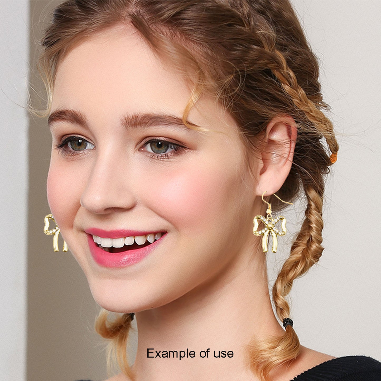 1pc 17*15mm Metal Alloy Bow Charms Rhinestone Bowknot Pendants Gold Tone Crafts for Bracelet Earring Necklace Making Hair Accessories