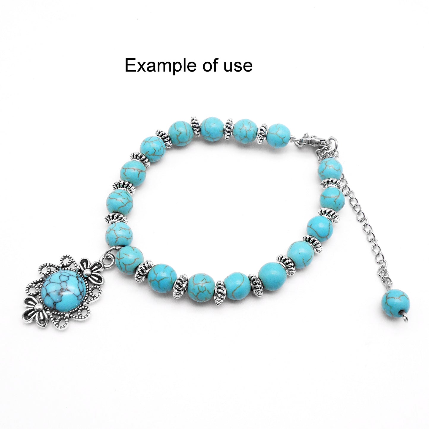 18pcs Blue Turquoise Embellished Alloy Charms Retro Silver Color Eagle Boots Pendants Western Cowboy Theme Jewelry Making Accessories for DIY Crafts