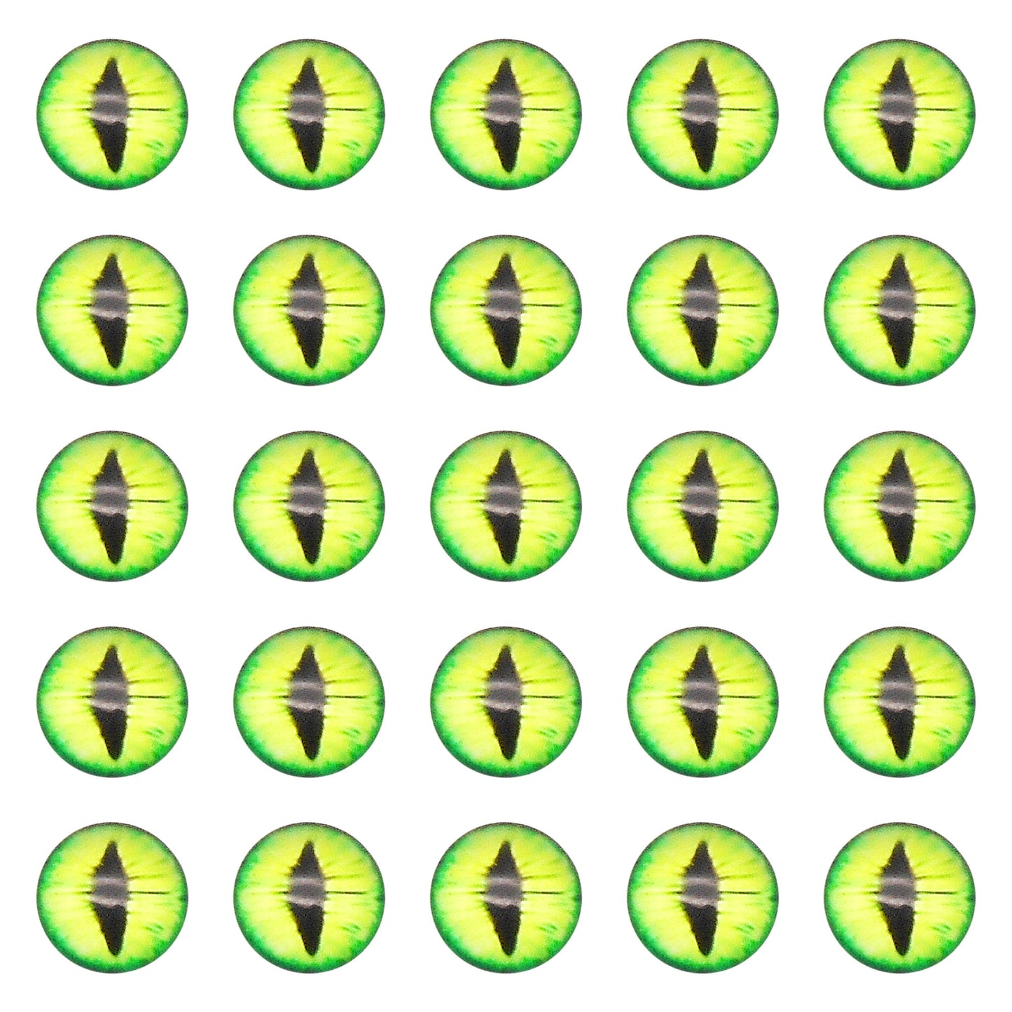 50pcs 6/8/10mm Glass Animal Toy Eyes Vertical Pupil Evil Dragon Eyes Flat Back Cabochons Decorative Cat Lizard Eyes for DIY Crafts Doll Jewelry Making