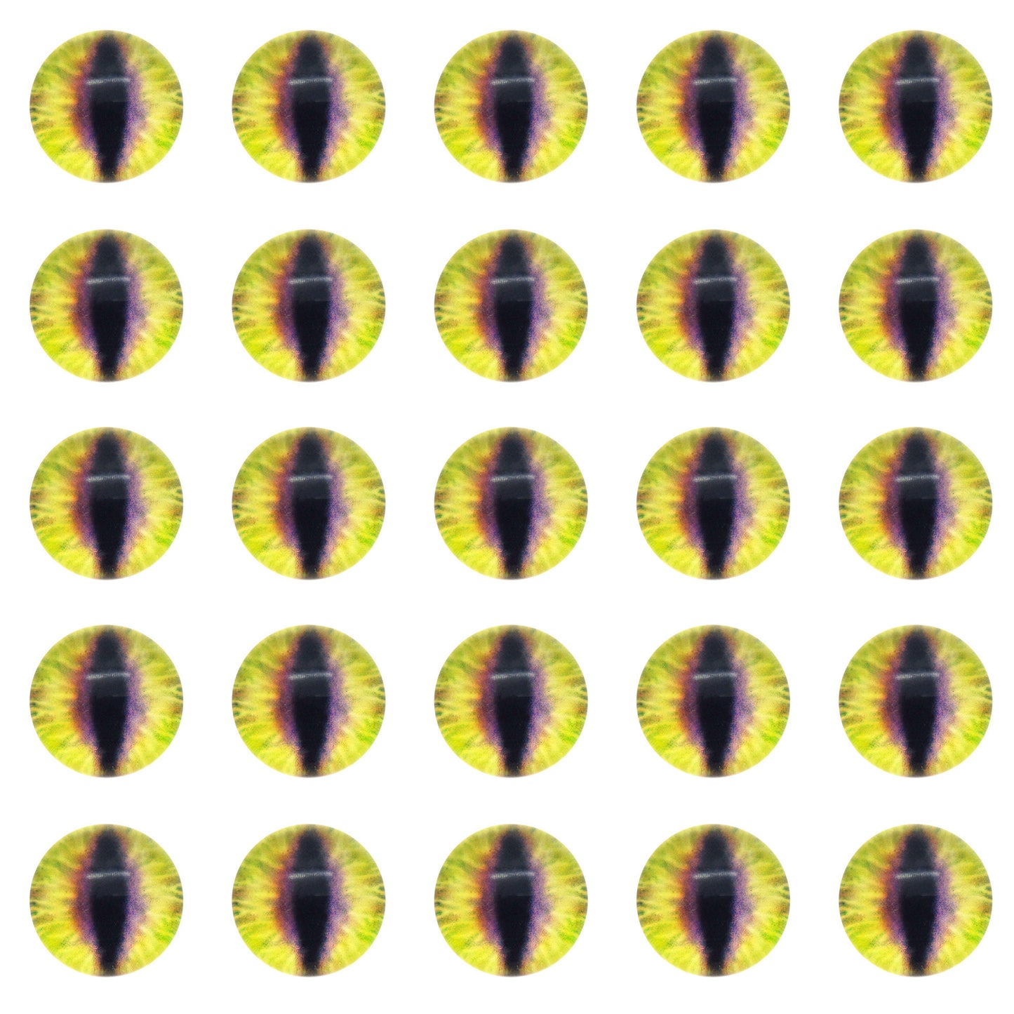 50pcs 6/8/10mm Glass Animal Toy Eyes Vertical Pupil Evil Dragon Eyes Flat Back Cabochons Decorative Cat Lizard Eyes for DIY Crafts Doll Jewelry Making
