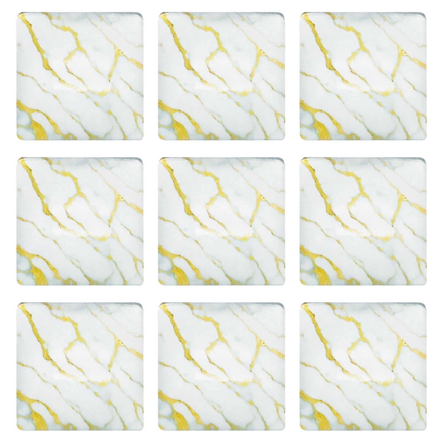 12pcs 25mm Flat Back Marble Texture Pattern Cabochons Square Glass Tiles Time Gems Scrapbooking Embellishments for Jewelry Making DIY Crafts Decor